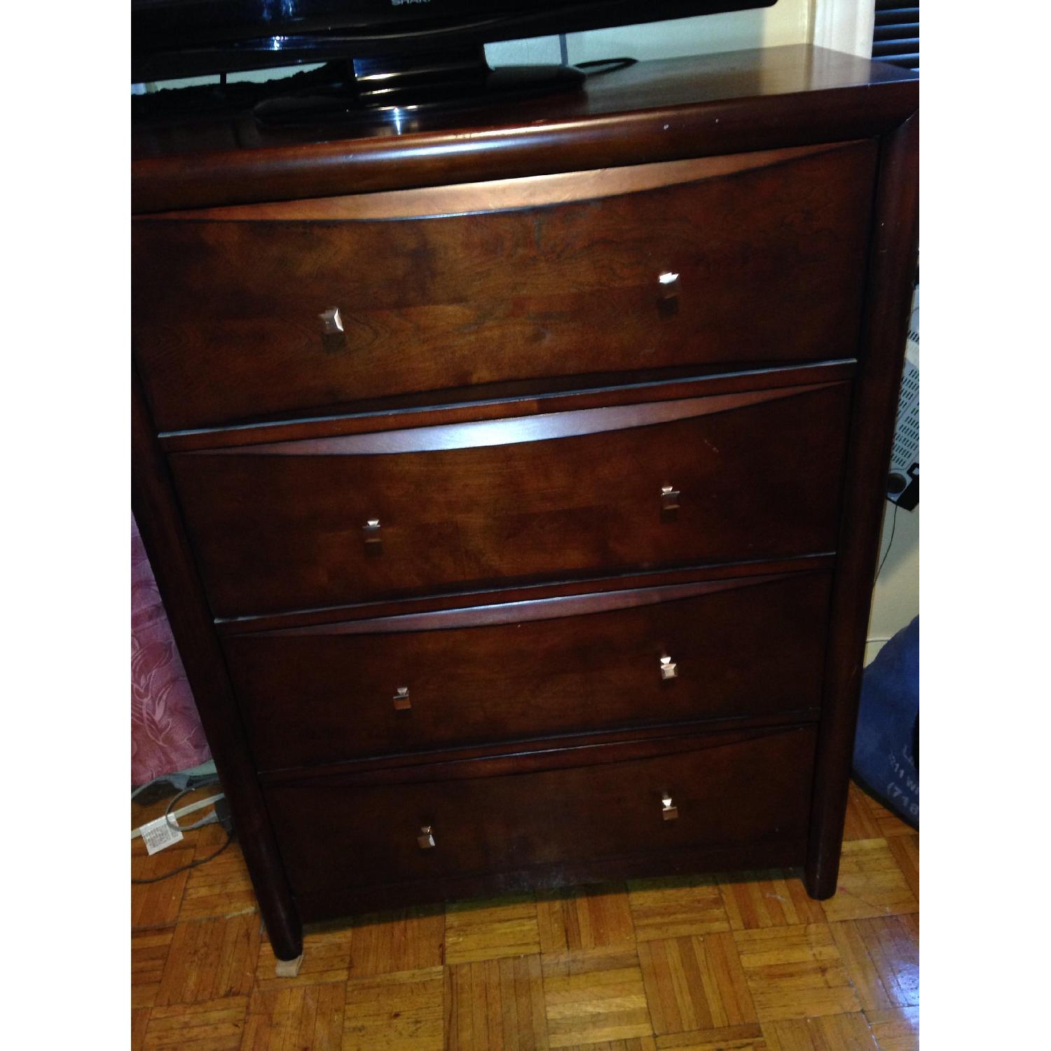 Wood 4 Drawer Dresser - image-1