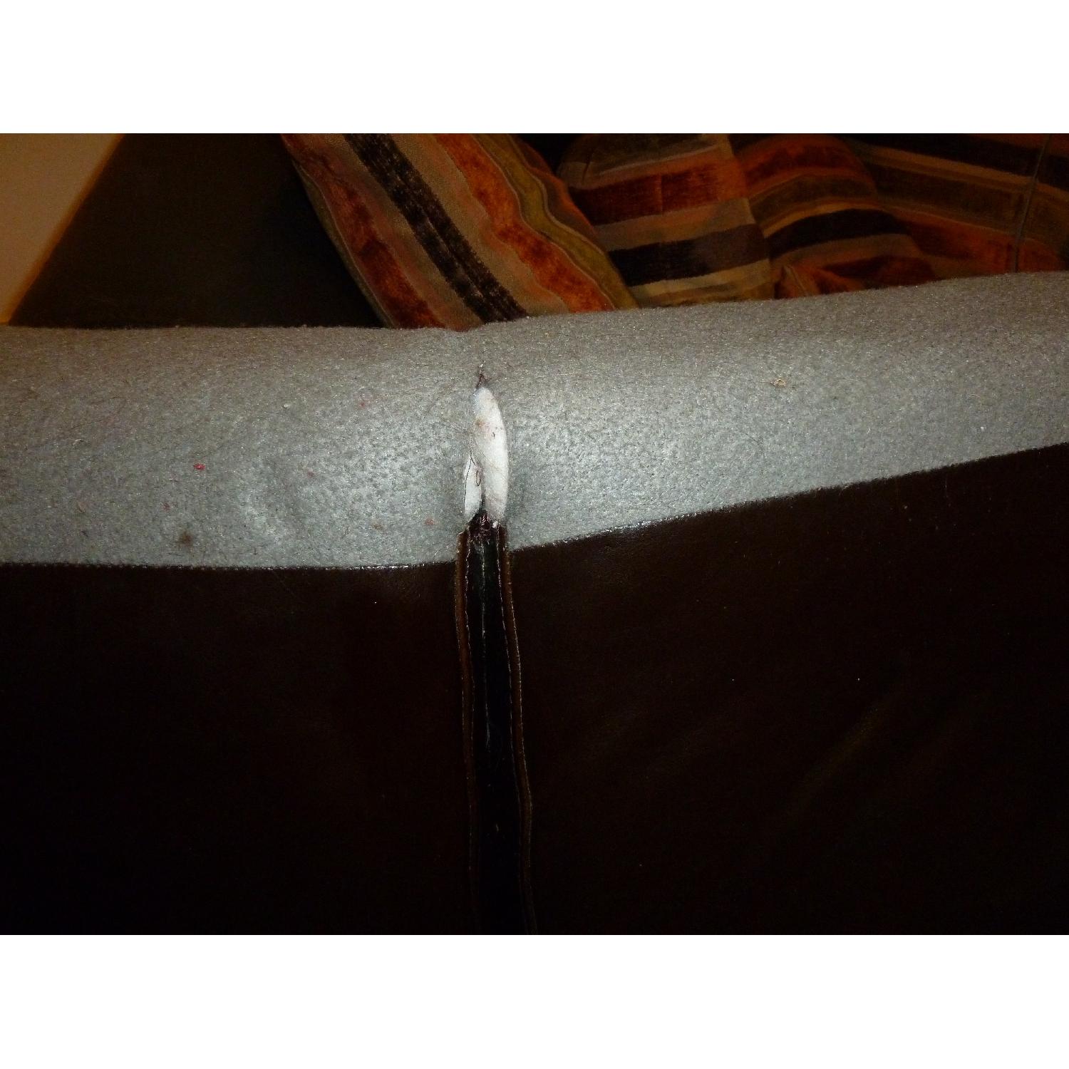 Natuzzi Italsofa Chocolate Brown Leather Sleeper Sofa - image-11