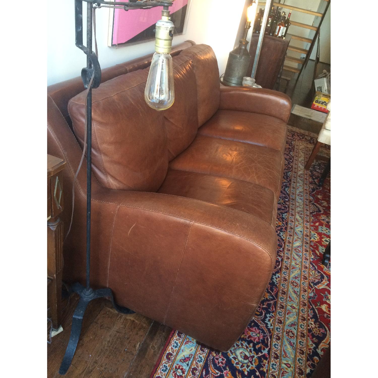 Crate & Barrel Leather Sofa - image-3