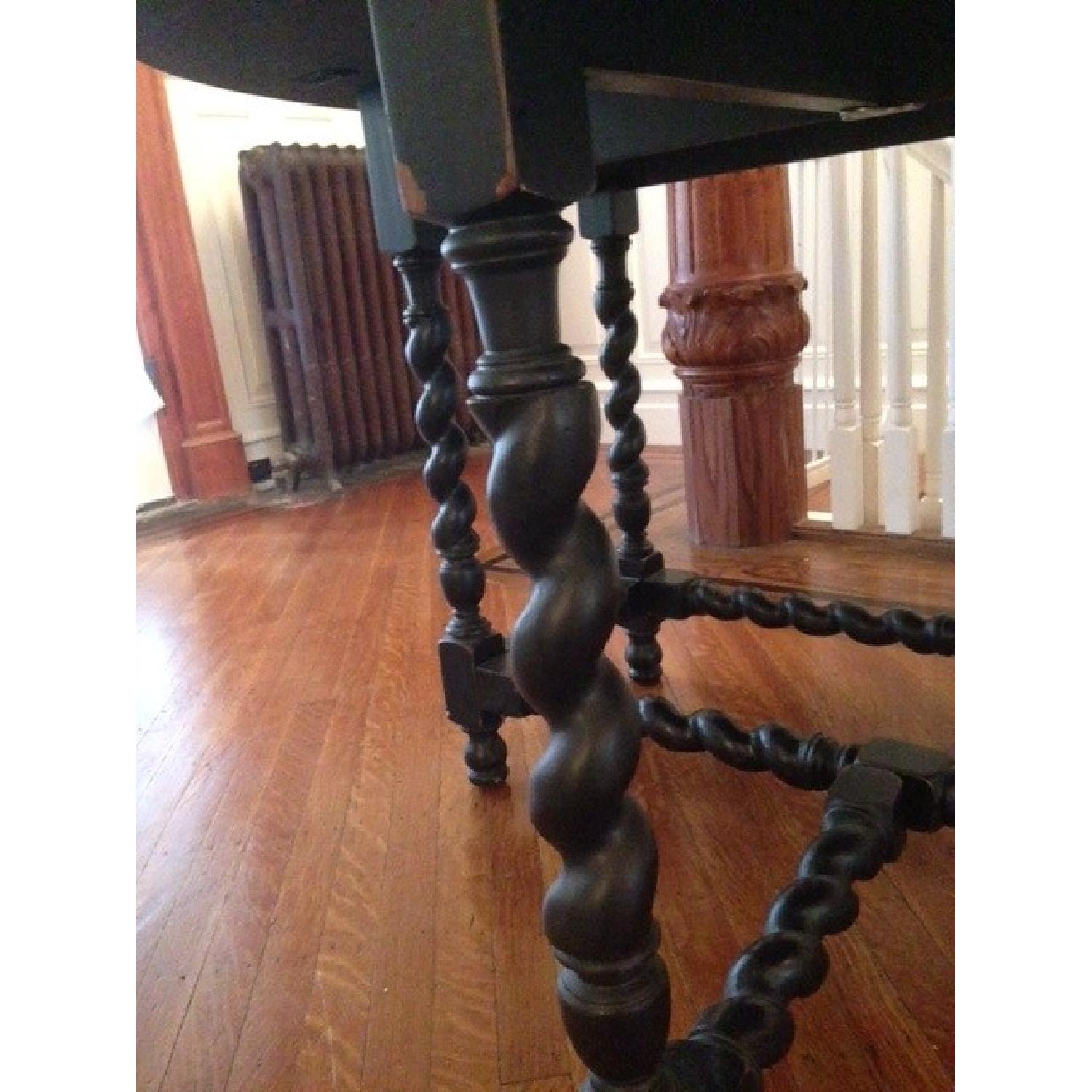 Black Drop-Leaf Gate-Leg Dining Table - image-4