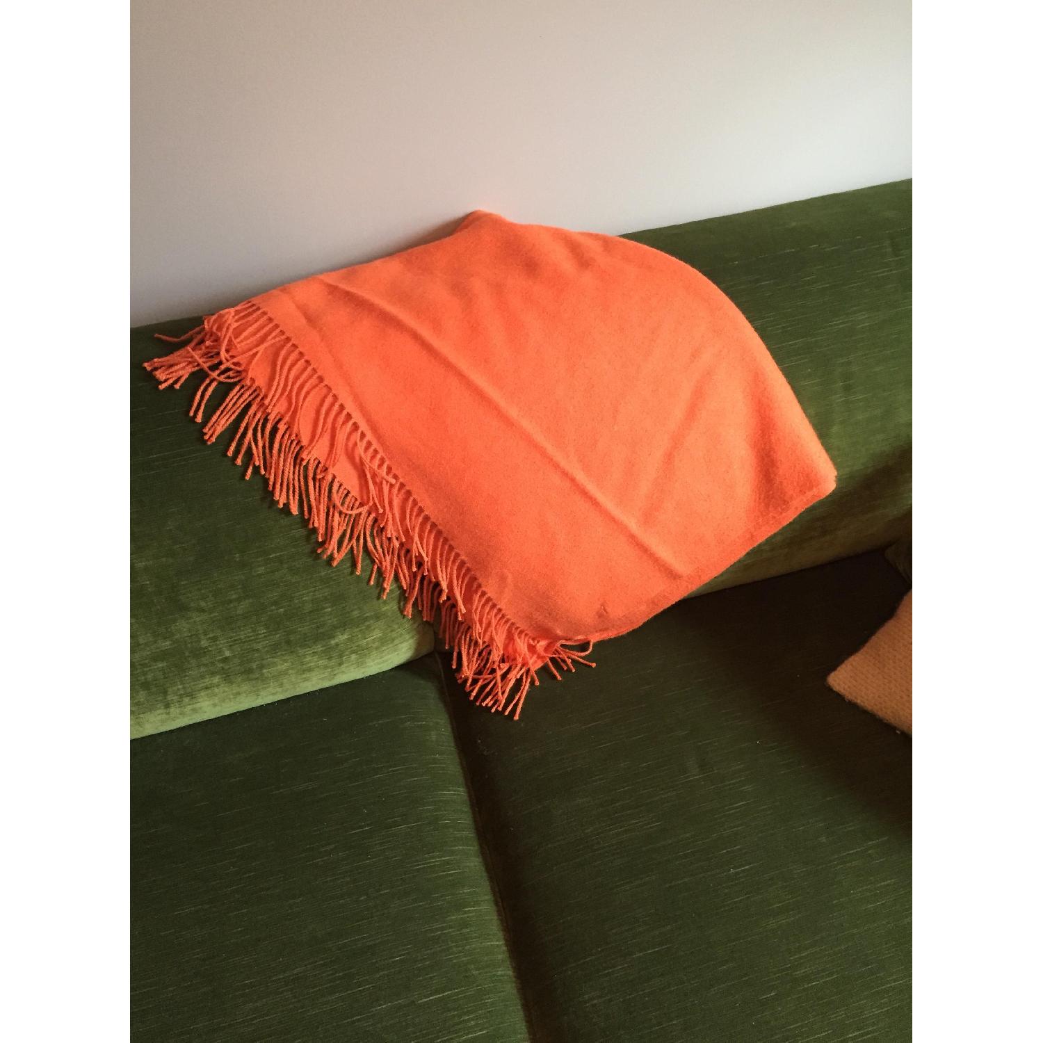 Alicia Adams Alpaca Baby Wool Orange Throw - image-1