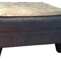 Mitchell Gold + Bob Wiliams Ultrasuede Taupe Ottoman