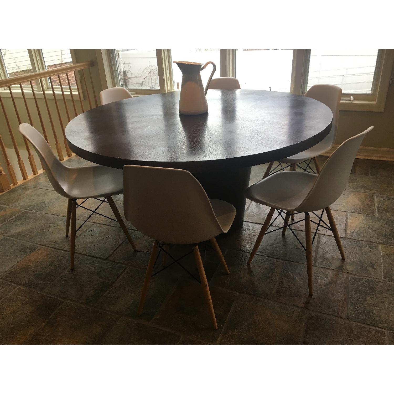 Crate & Barrel Round Dining Table AptDeco