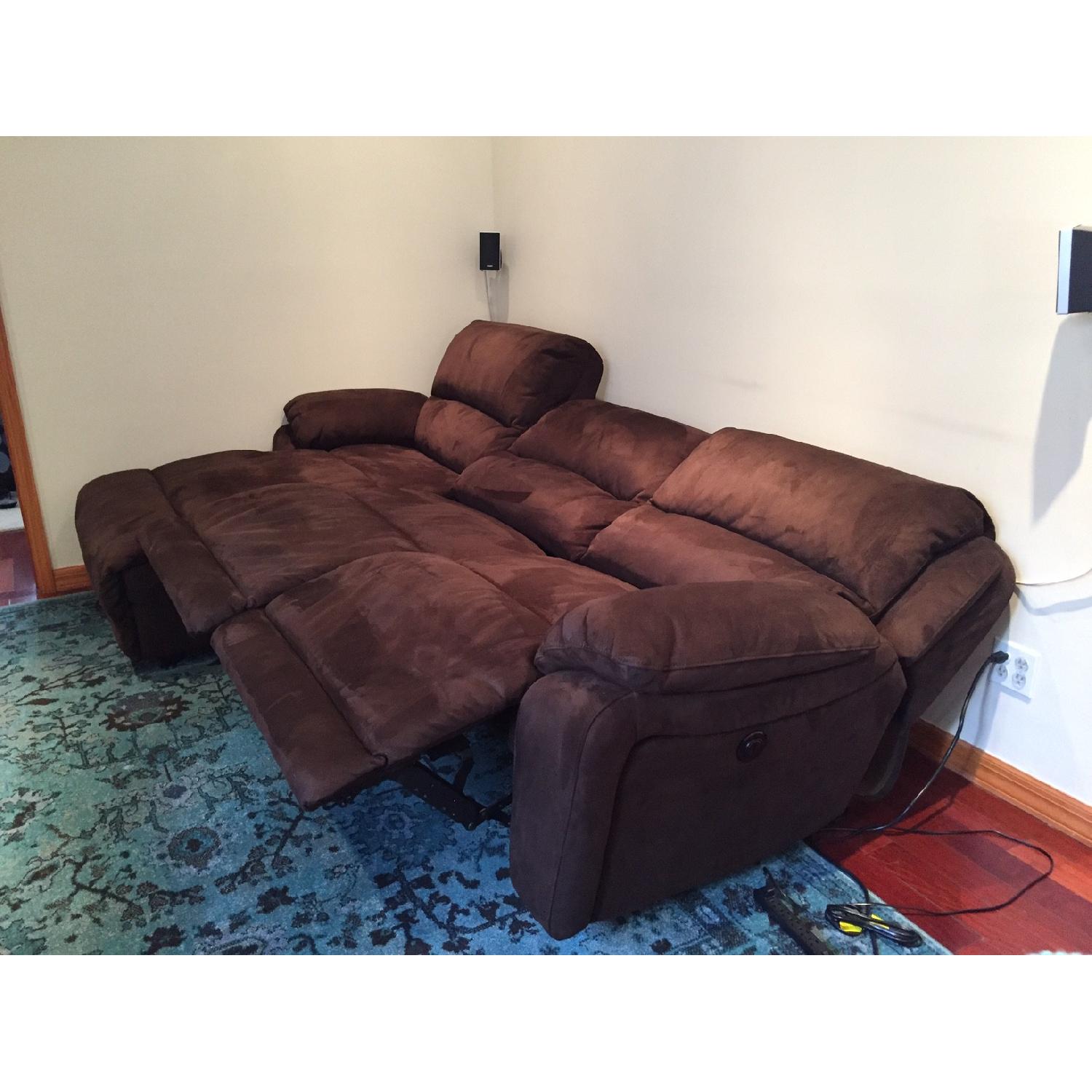Raymour & Flanigan Power Reclining Sky Microfiber 3-Piece Se - image-3
