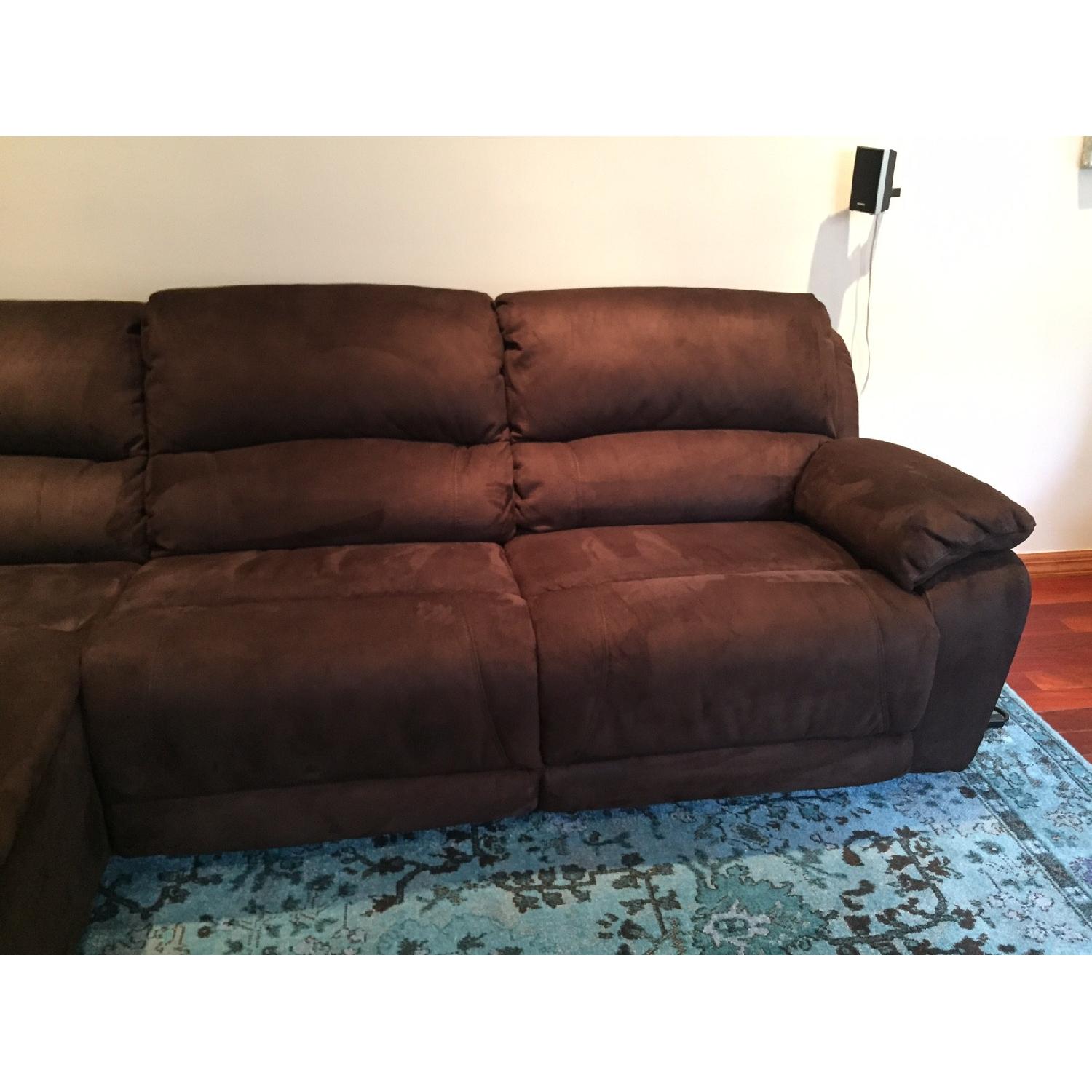 Raymour & Flanigan Power Reclining Sky Microfiber 3-Piece Se - image-5