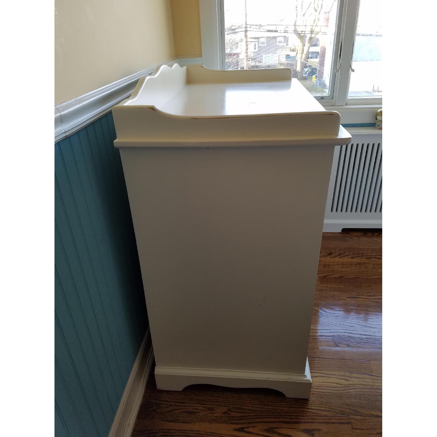 Distressed Antique White Vintage Changing Table/Dresser - image-3