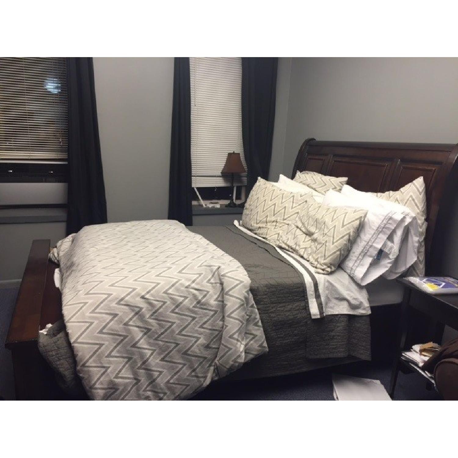 Ashley's Queen Sleigh Bed w/ Storage - image-3