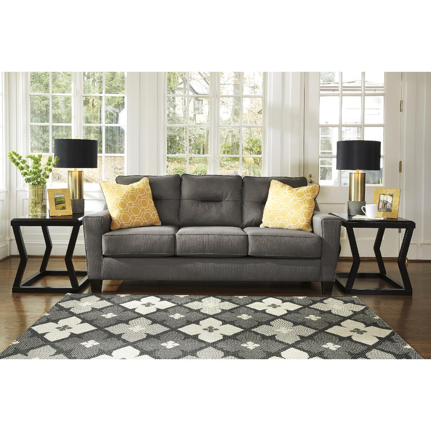 Ashley's Grey Nuvella Queen Sleeper Sofa - image-3