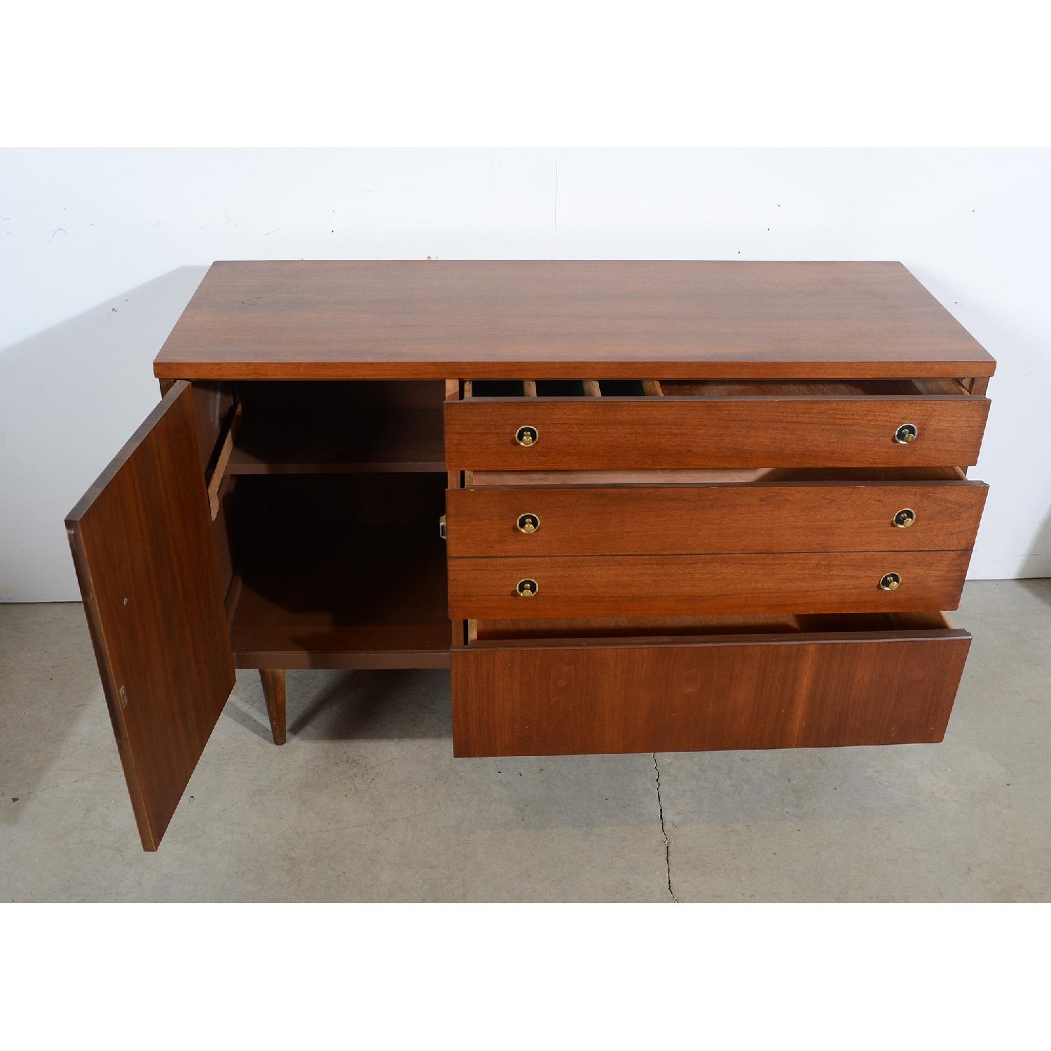 Bassett Walnut Mid Century Modern Credenza/Dresser - image-1