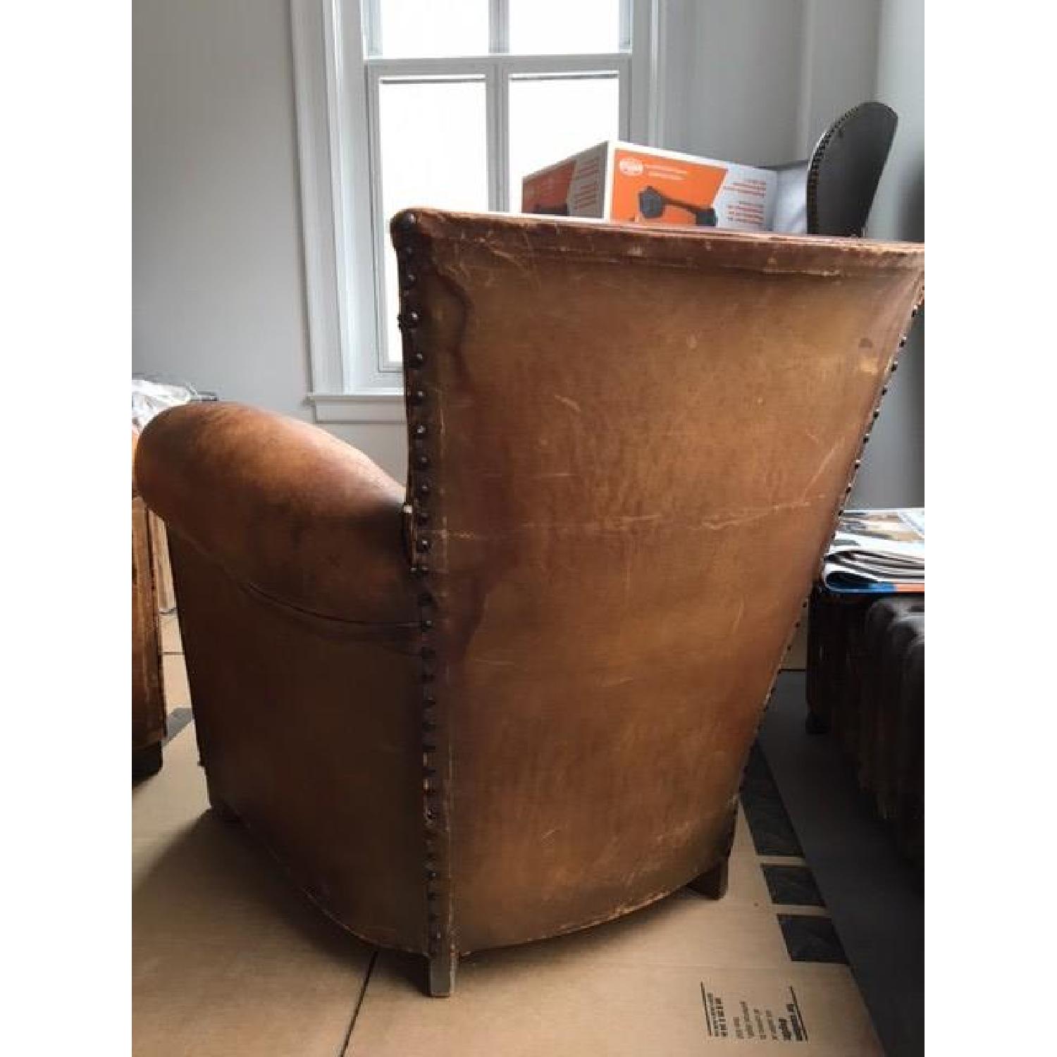 Vintage Antique Leather Club Chairs - image-3