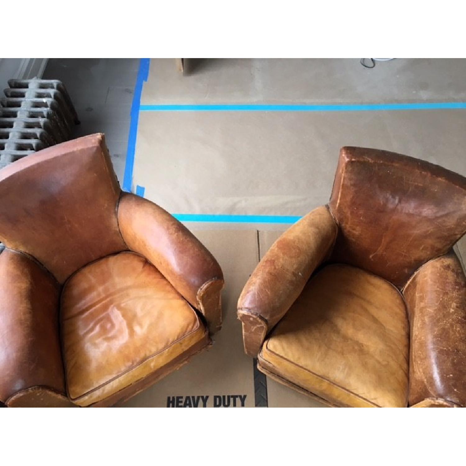 Vintage Antique Leather Club Chairs - image-10