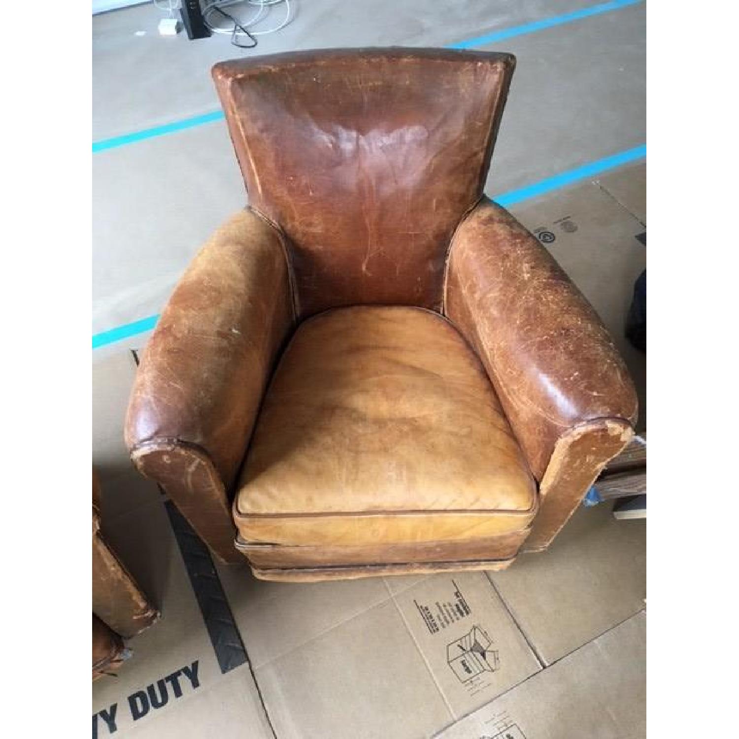 Vintage Antique Leather Club Chairs - image-12