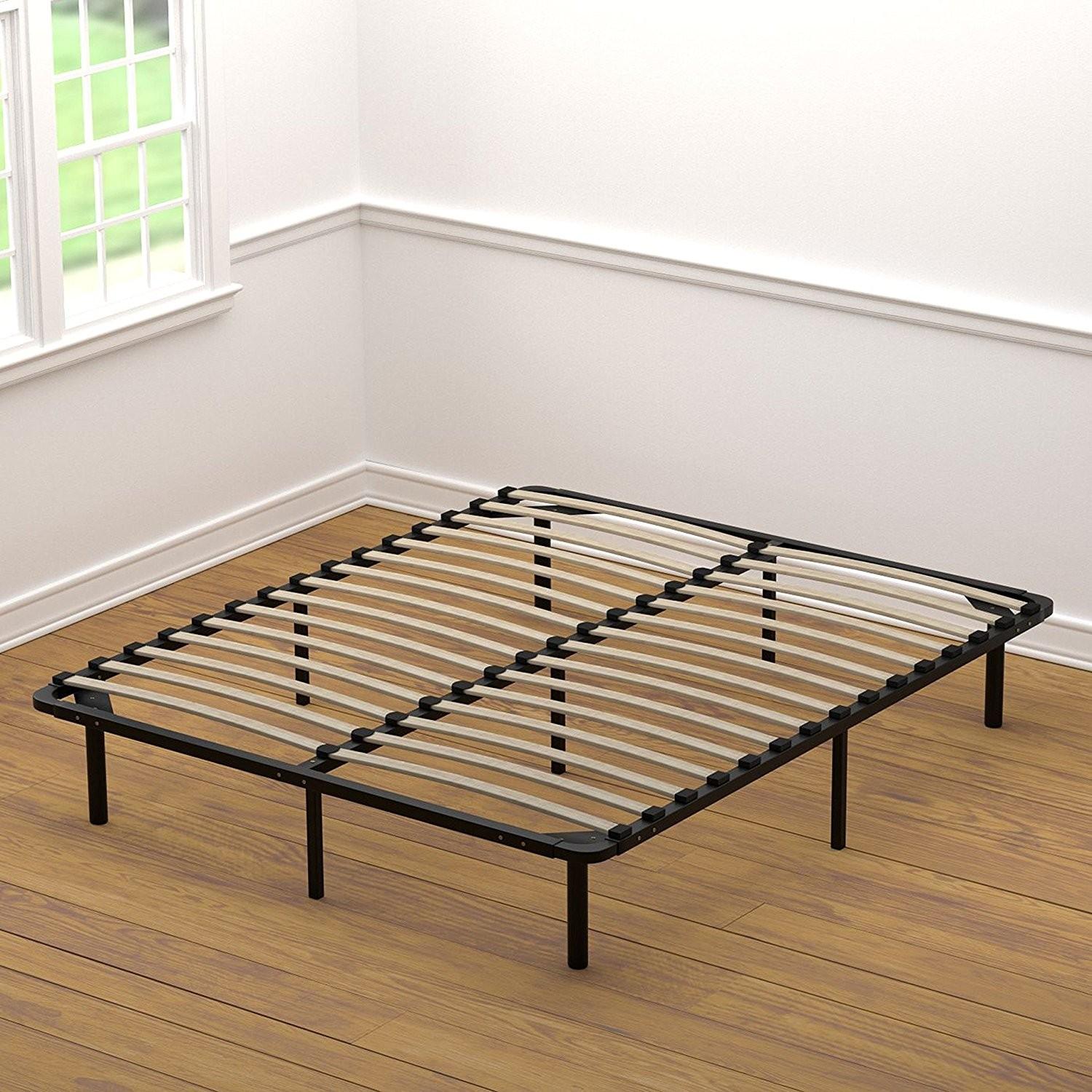 Handy Living Queen Size Wood Slat Bed Frame - image-1