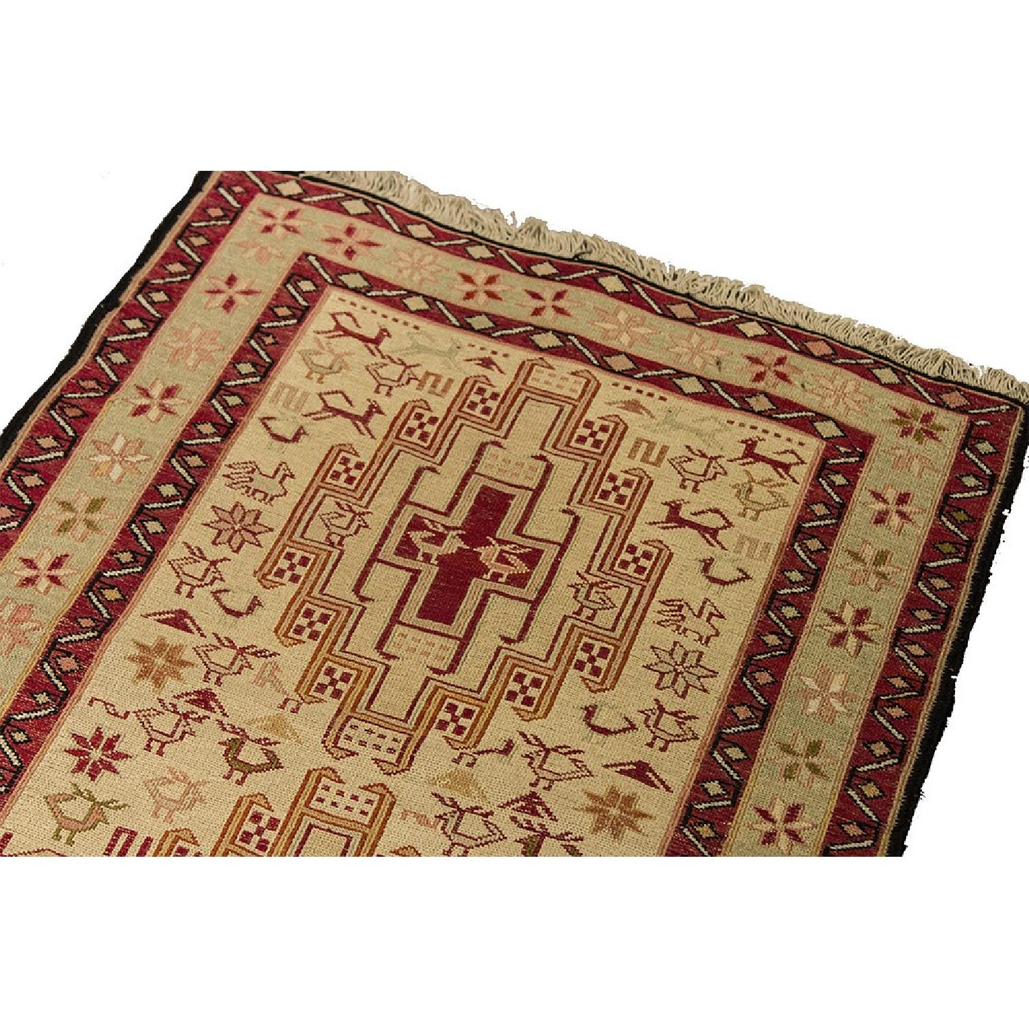 Persian Hand-Woven Silk Sumac Kilim Rug - image-1