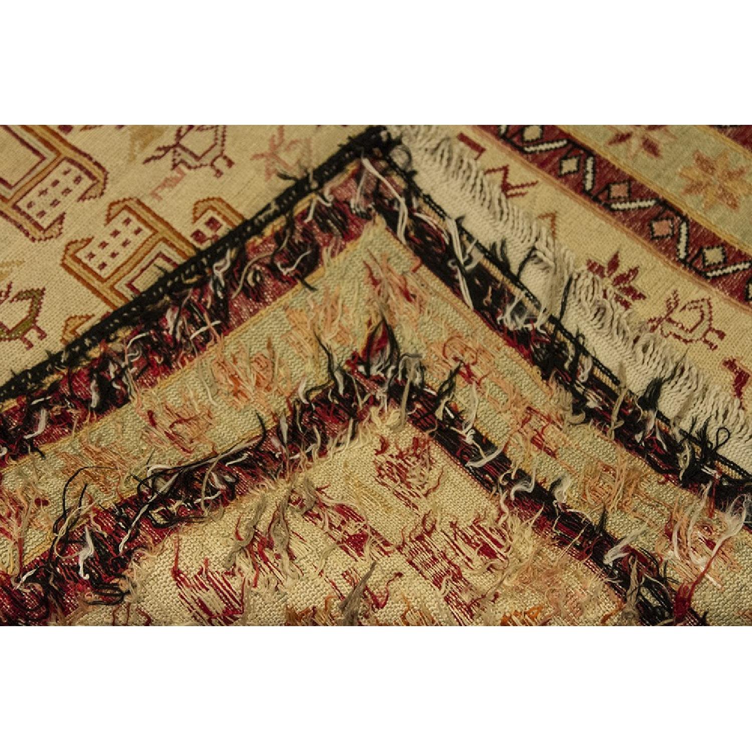 Persian Hand-Woven Silk Sumac Kilim Rug - image-2