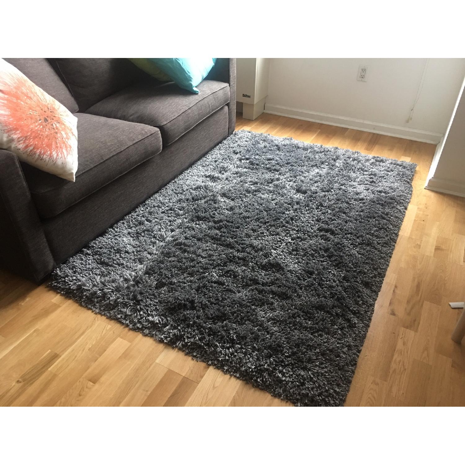 Ikea Dark Grey High Pile Rug - image-1