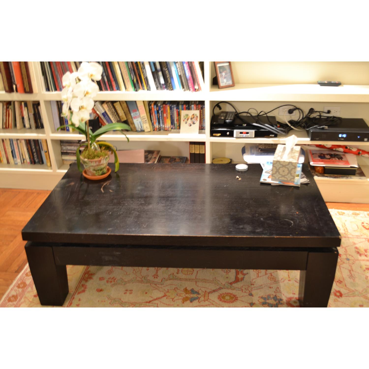 Black Solid Wood Coffee Table - image-6