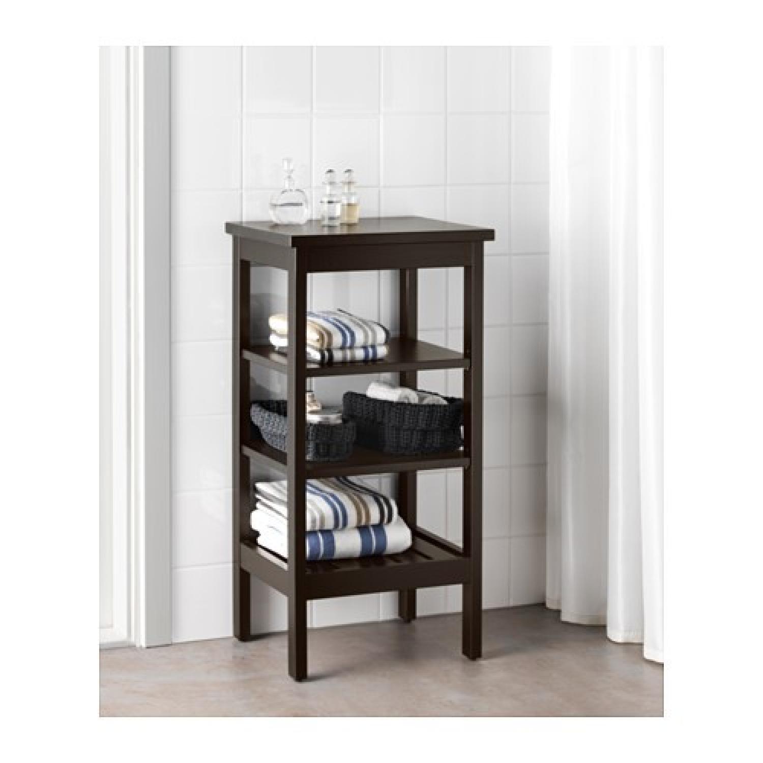 Ikea Hemnes Bathroom Shelf Unit in Black/Brown - image-1