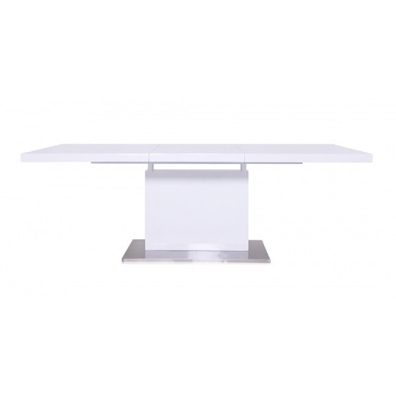 Modani Lexington Extendable Mid Century Modern Dining Table in White - image-9