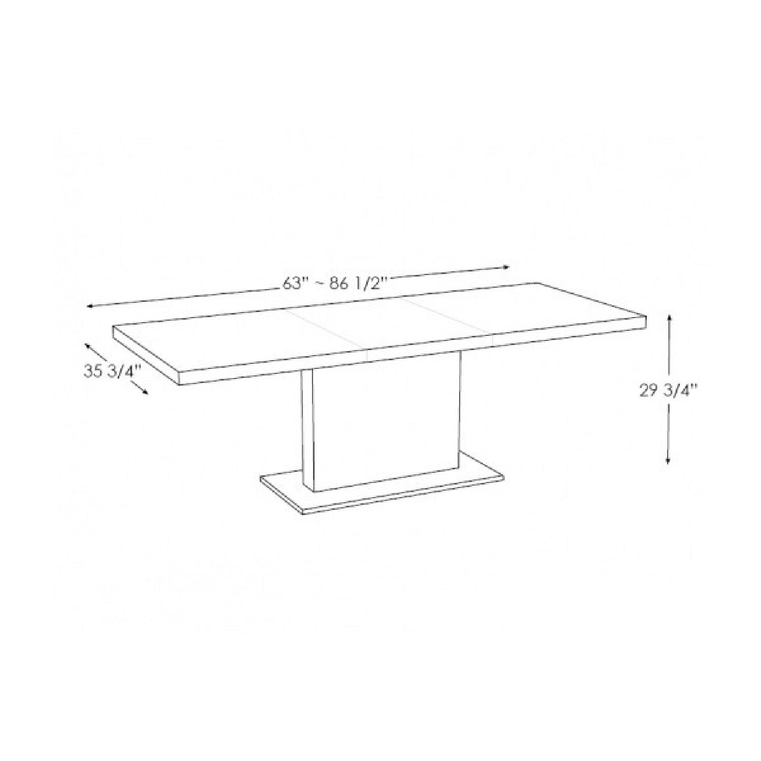 Modani Lexington Extendable Mid Century Modern Dining Table in White - image-13