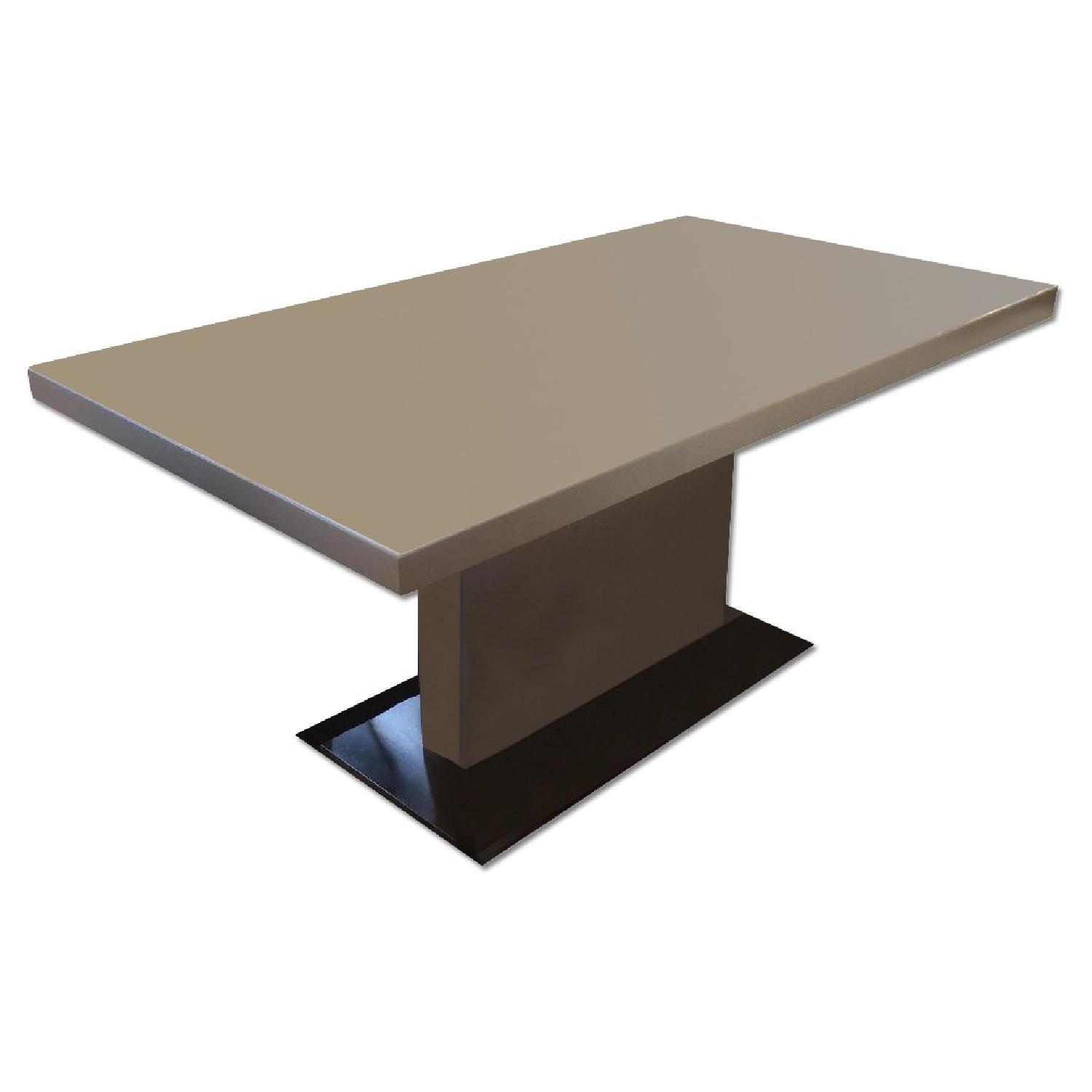 Modani Lexington Extendable Mid Century Modern Dining Table in White