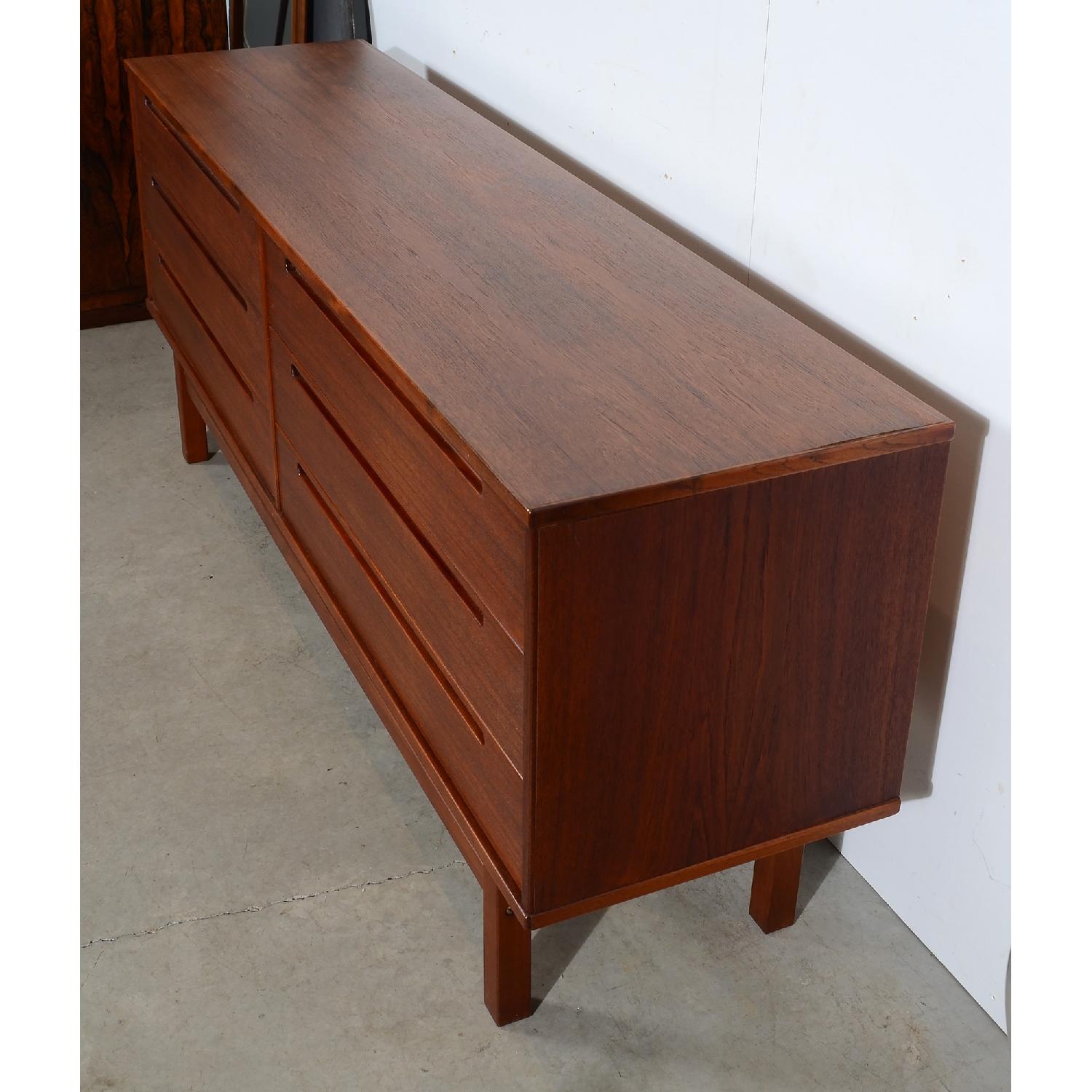 HJN Mobler Nils Jonsson Danish Modern Long Teak Dresser/Cred - image-3