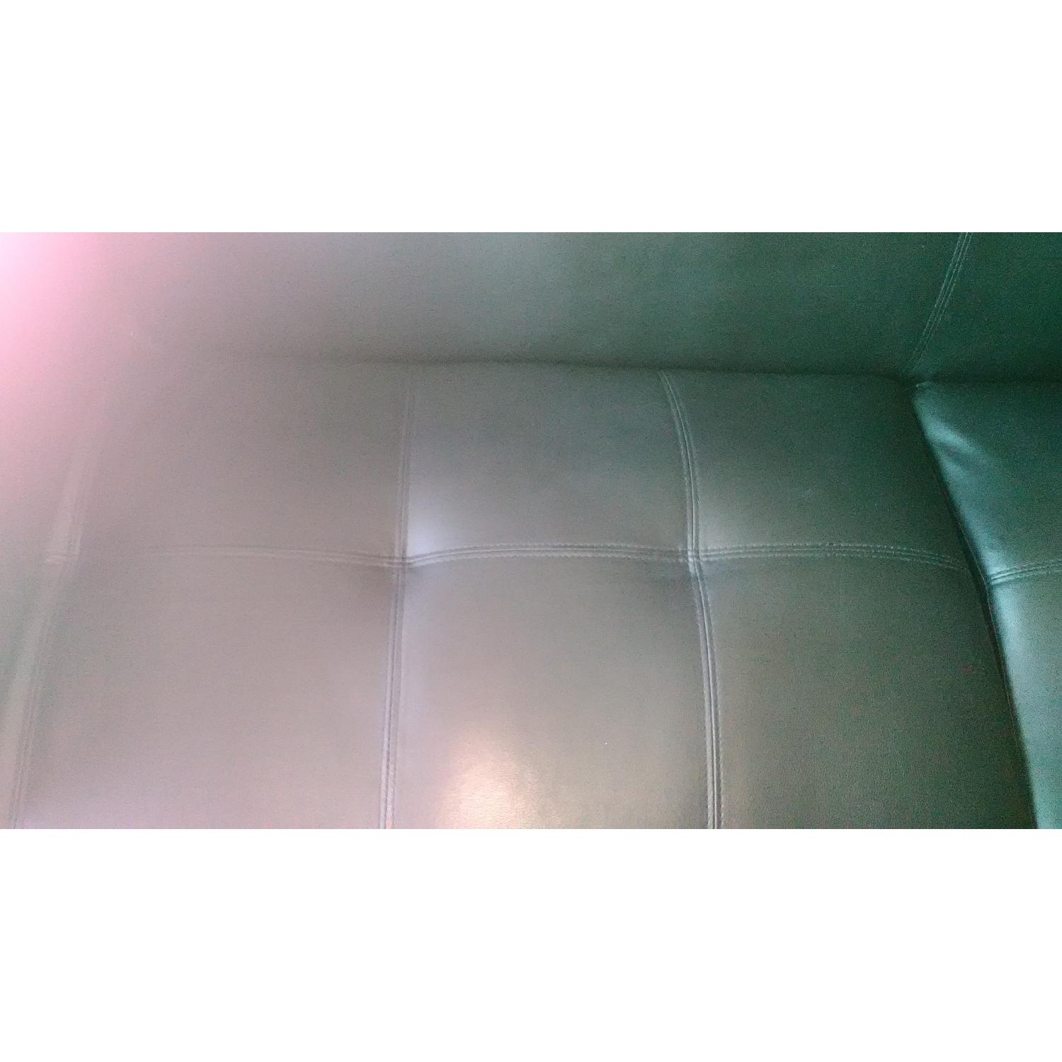 Black Leather Corner Sectional Sofa - image-7