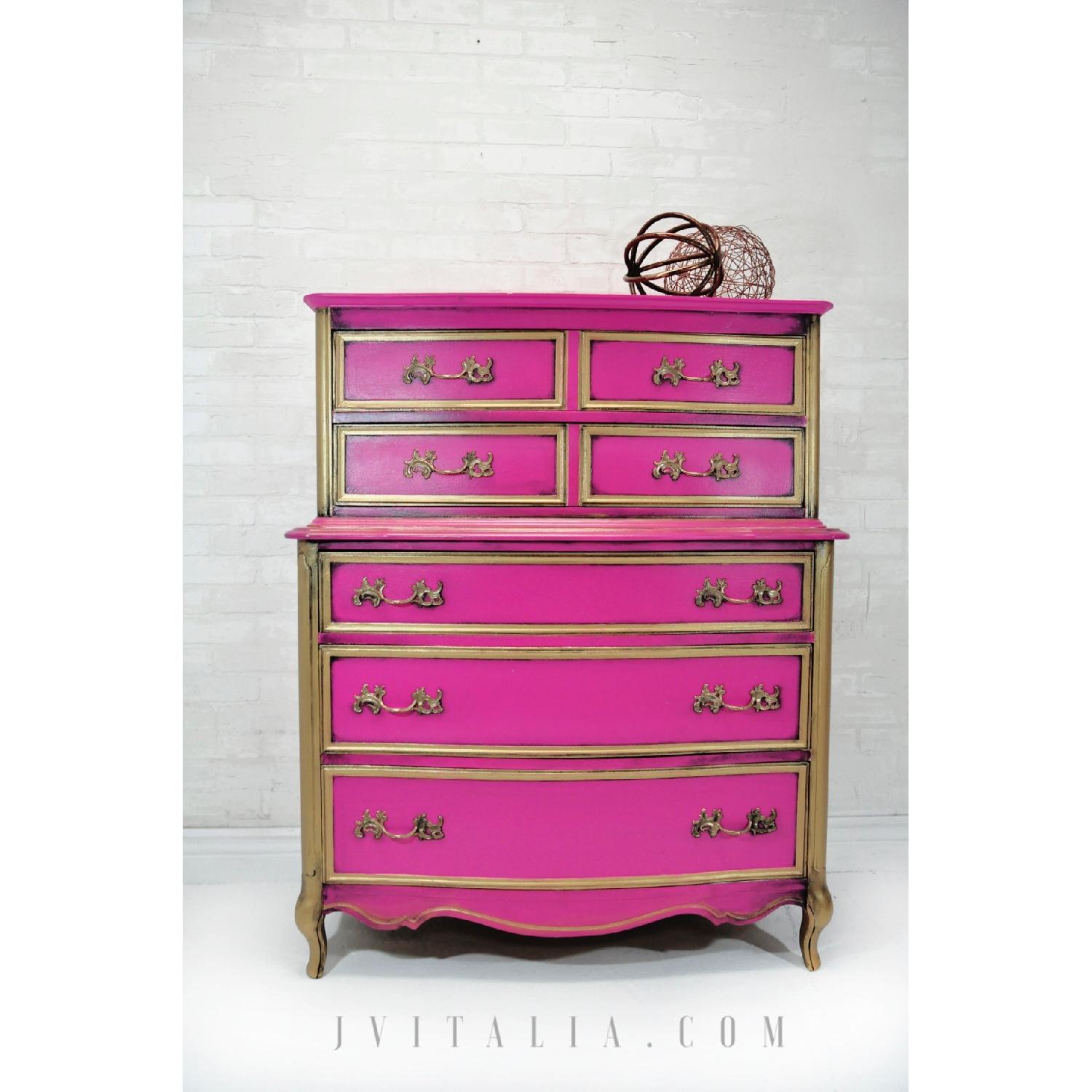 Pink & Gold Dresser - image-1