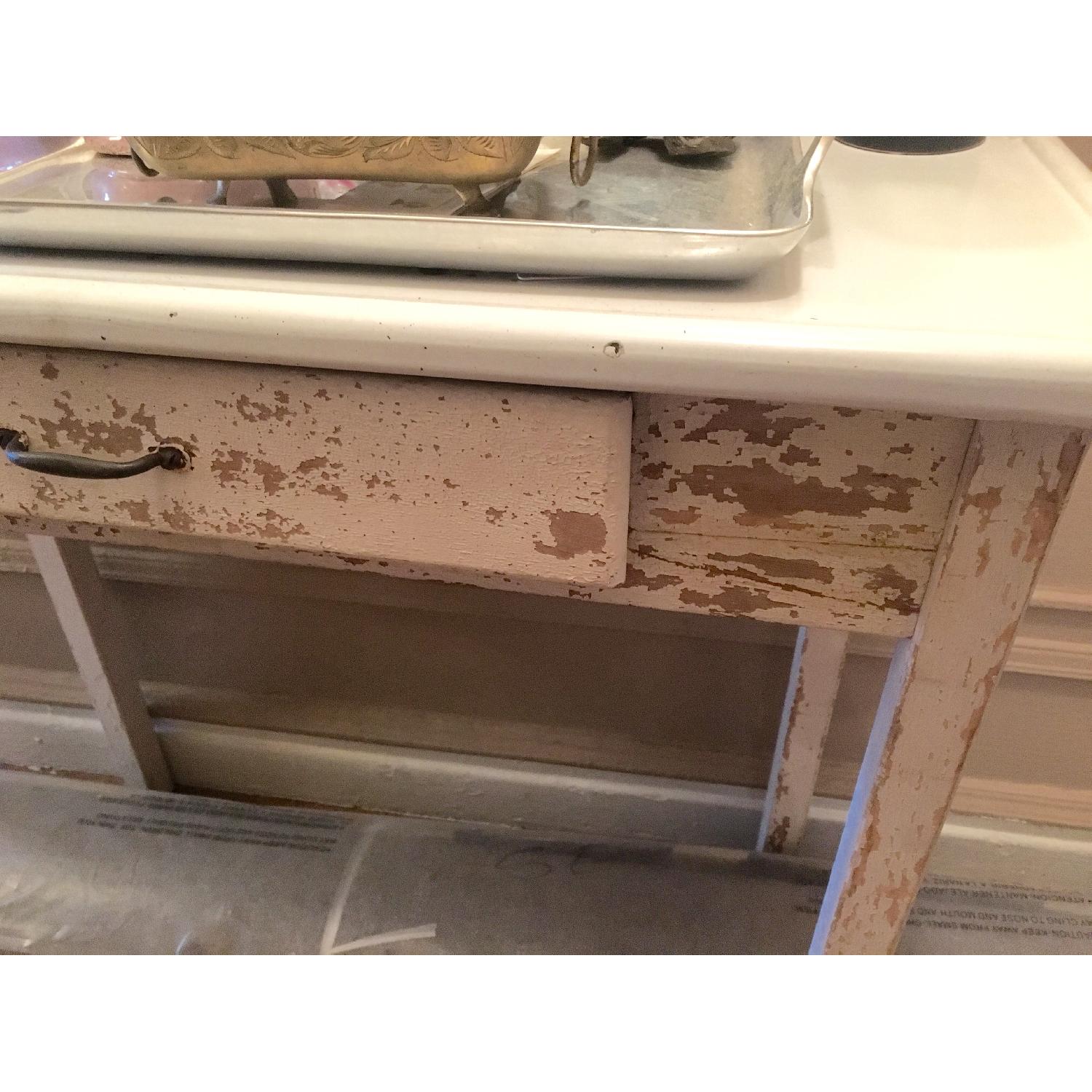 Antique Porcelain Enamel Top Table - image-4