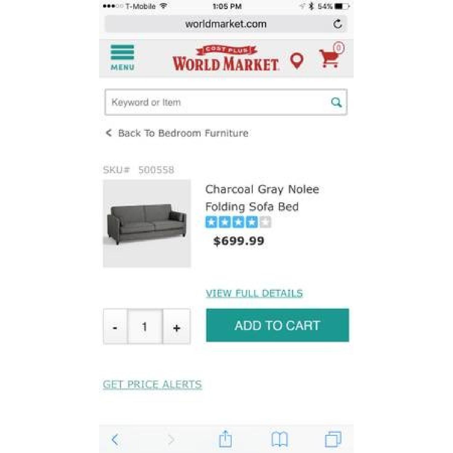 Charcoal Gray Nolee Folding Sofa Bed - image-5