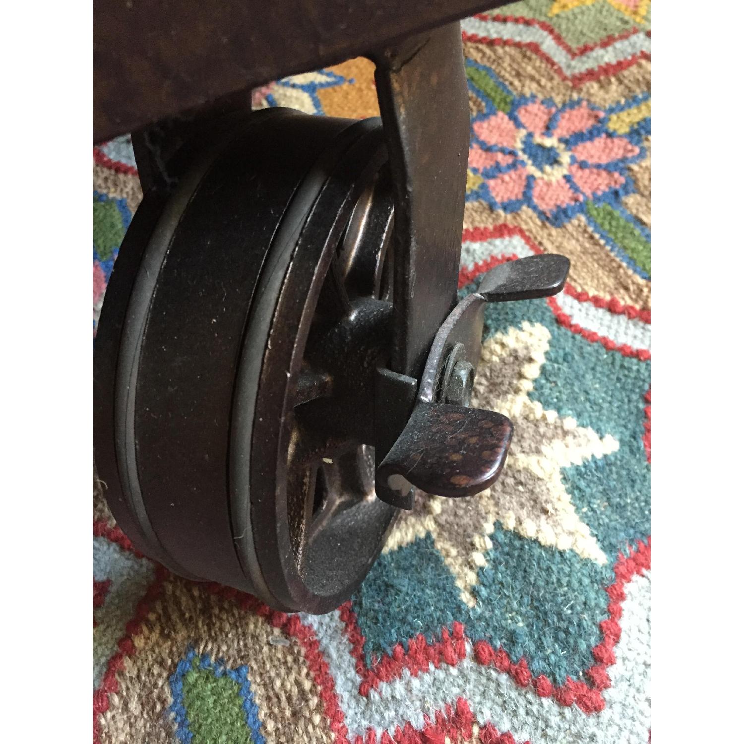 Raymour & Flanigan Distressed Wood & Iron Coffee Table - image-2