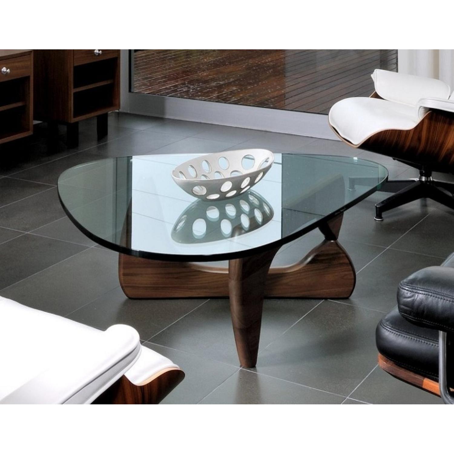 Noguchi Triangle Coffee Table Replica in Walnut - AptDeco