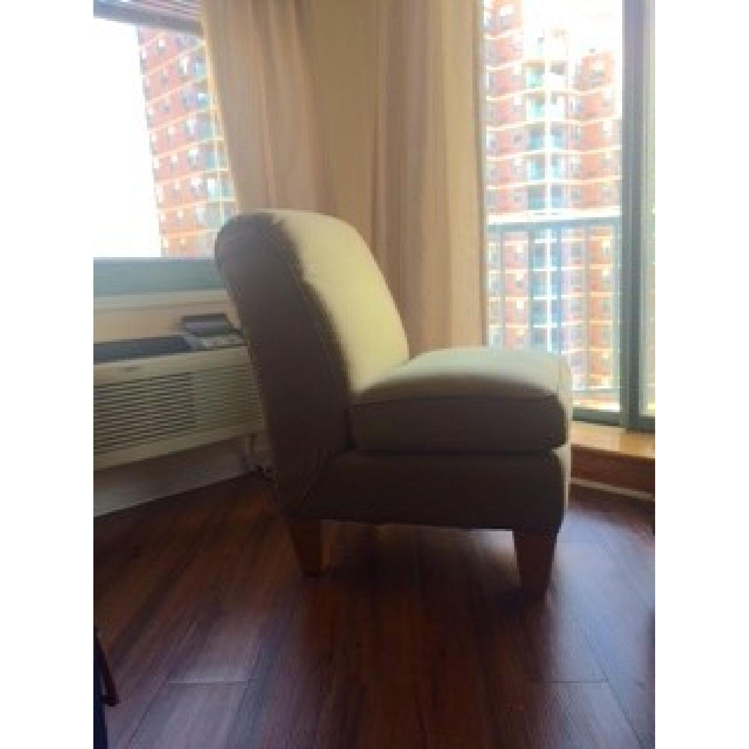 Ethan Allen Armless Slipper Chair in Sage Green - image-2