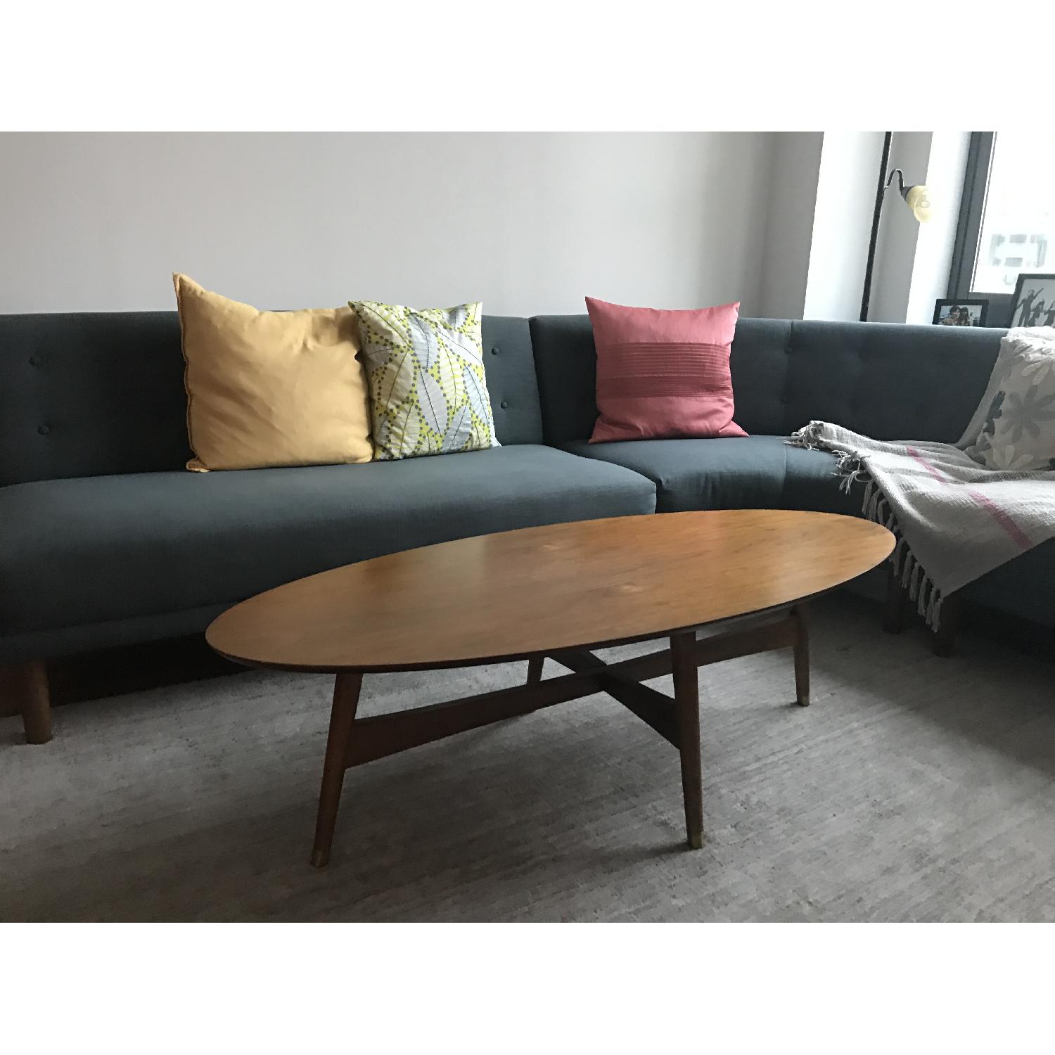 West elm Reeve Mid-Century Oval Coffee Table - image-1