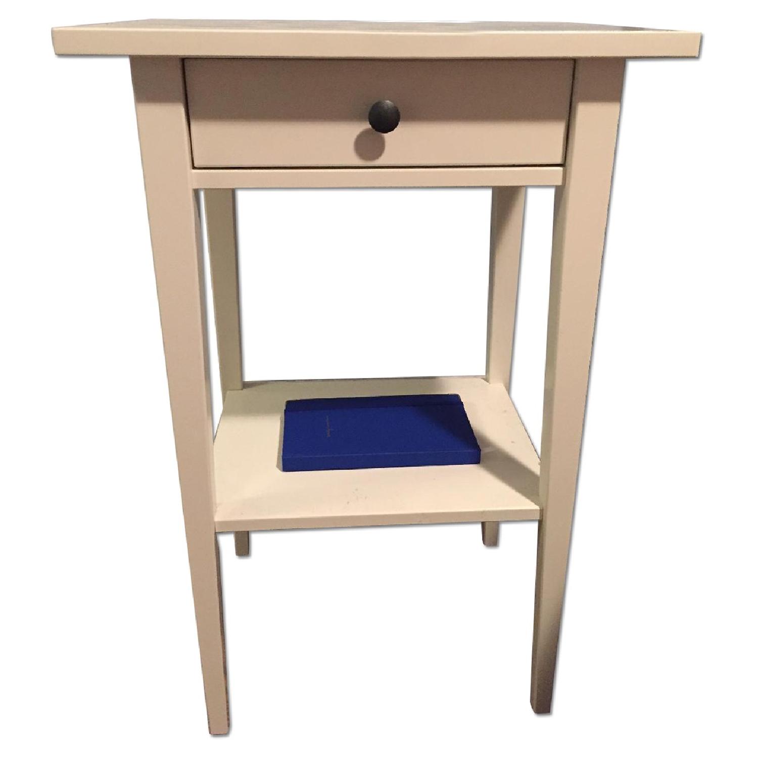 Ikea White Bedside Table AptDeco