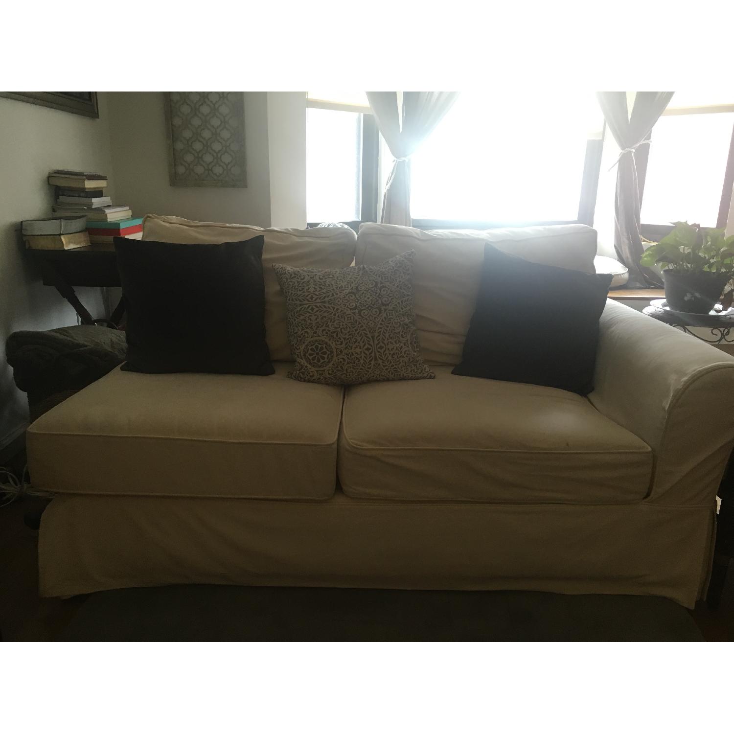 Pottery Barn White 3 Piece Sectional Sofa - image-2