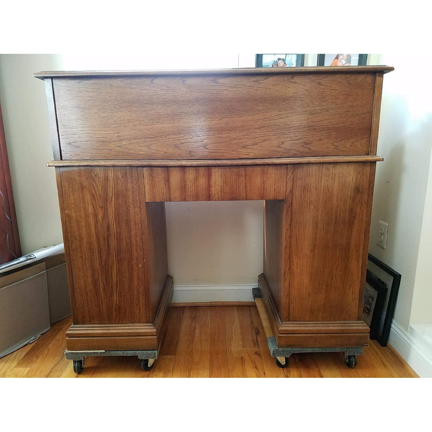 Oak Roll Top Desk - image-3