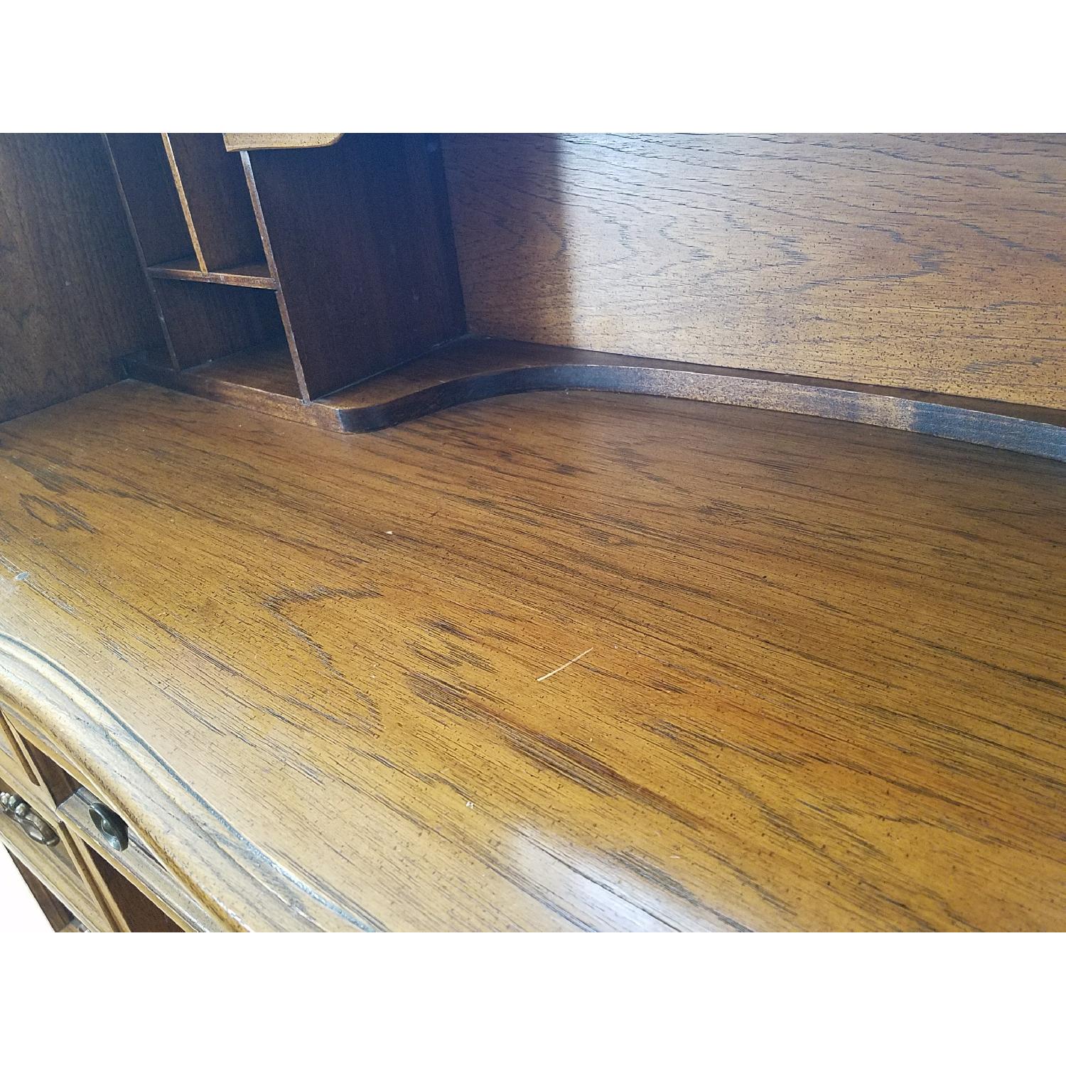 Oak Roll Top Desk - image-5