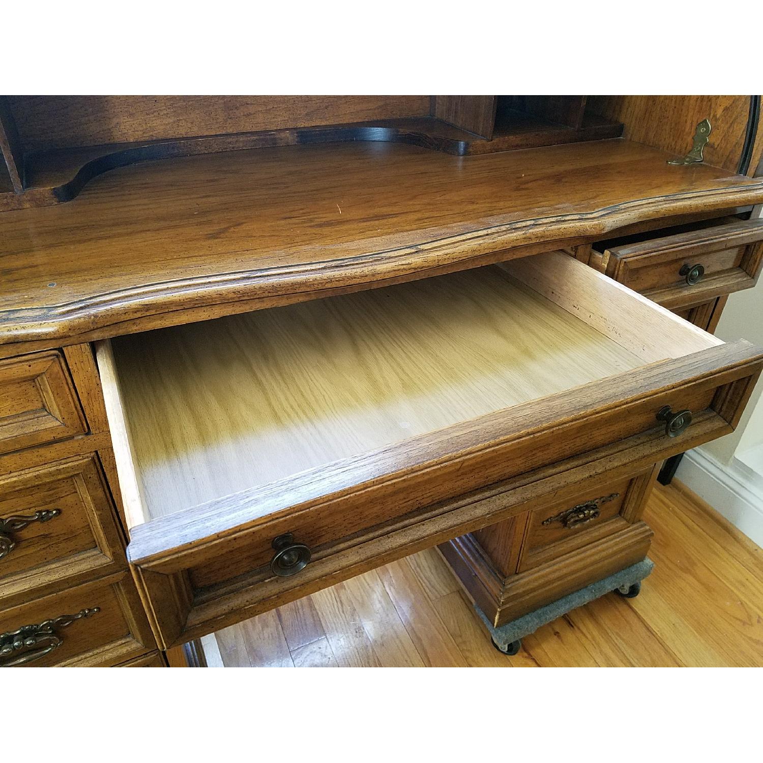 Oak Roll Top Desk - image-7