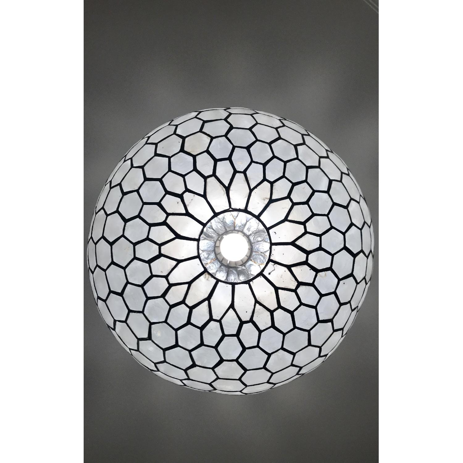 West Elm Large Capiz Orb Pendant - image-4