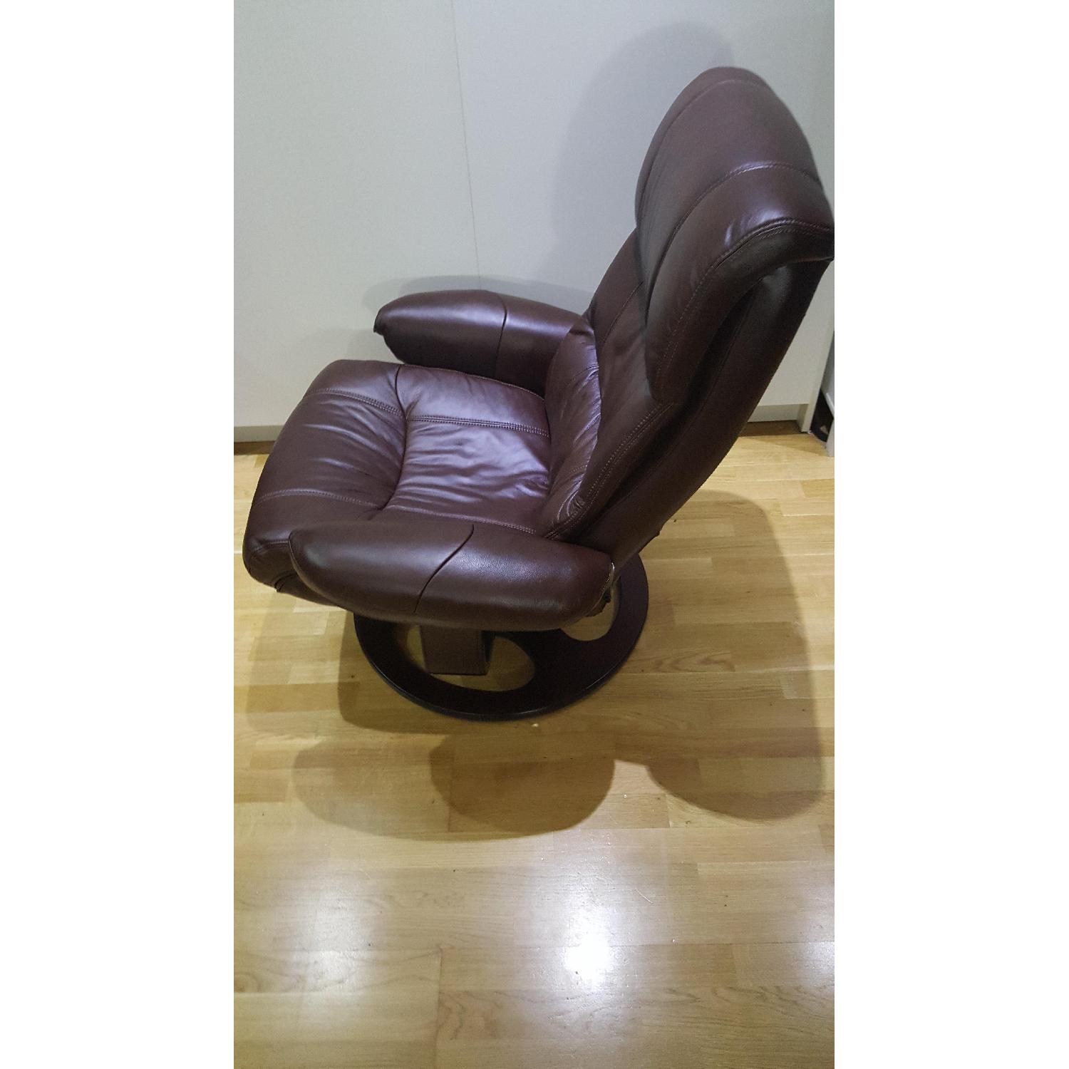 Macy's Aby Leather Recliner Chair & Ottoman - image-6