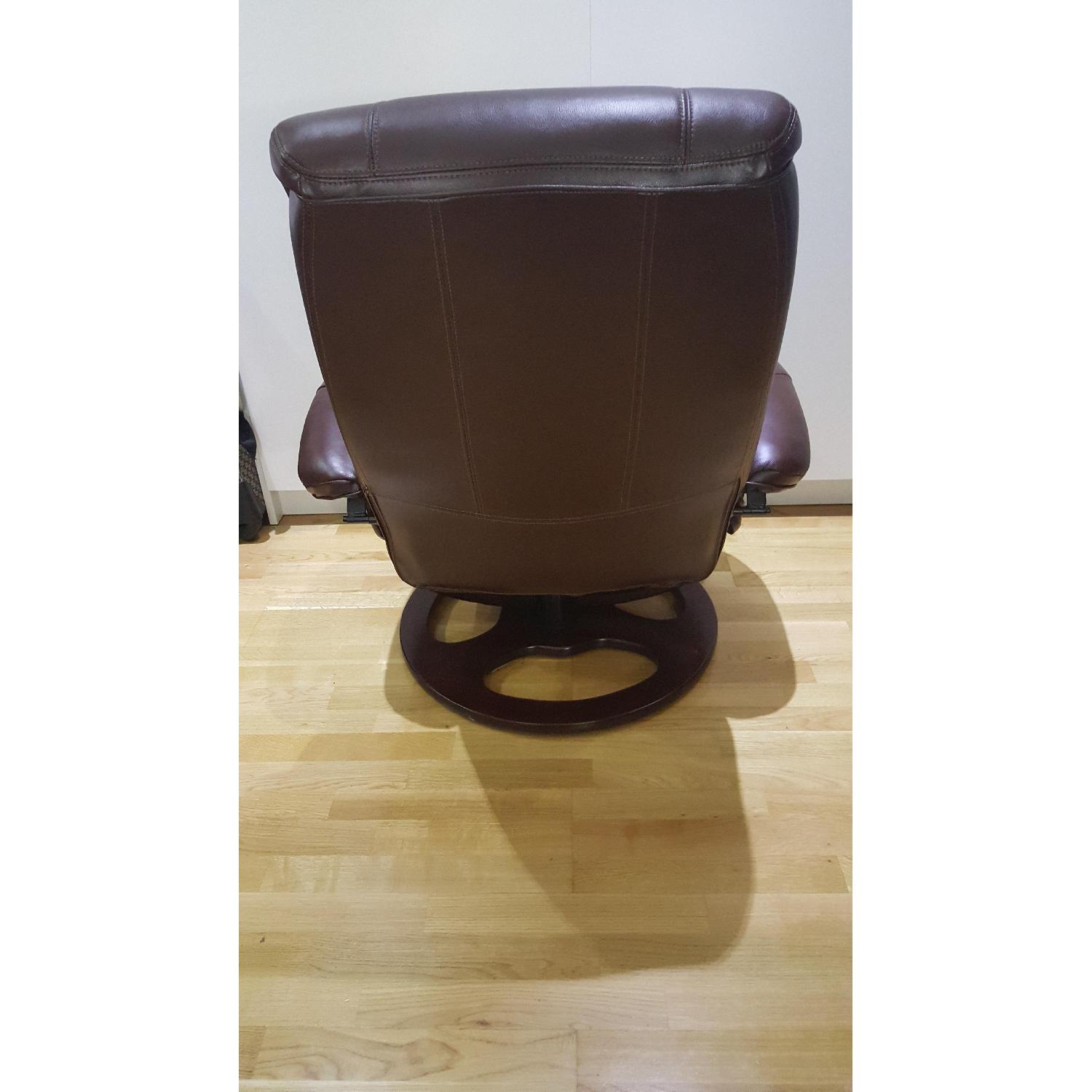 Macy's Aby Leather Recliner Chair & Ottoman - image-7