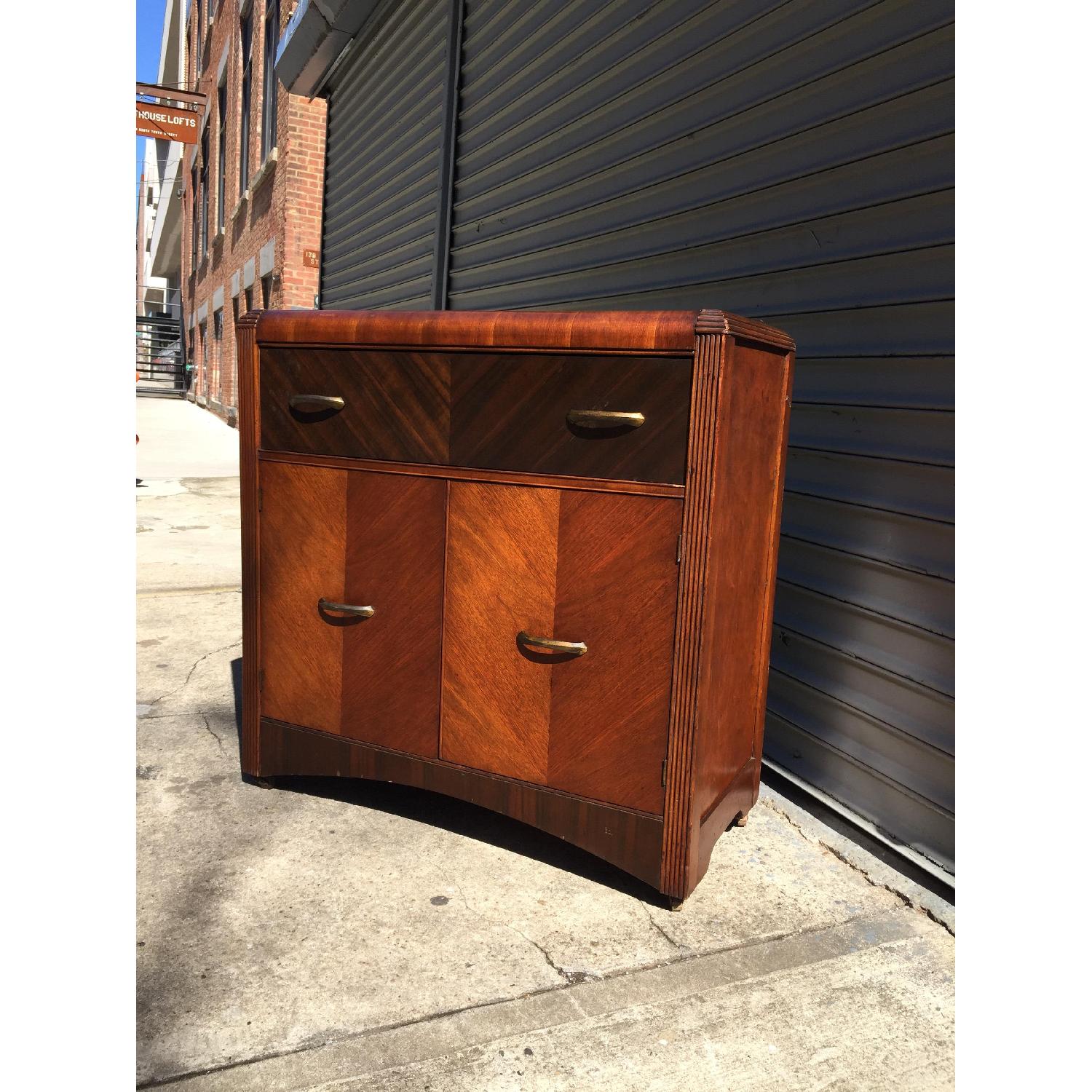 1920's Art Deco Waterfall w/ Drawer & Shelves AptDeco