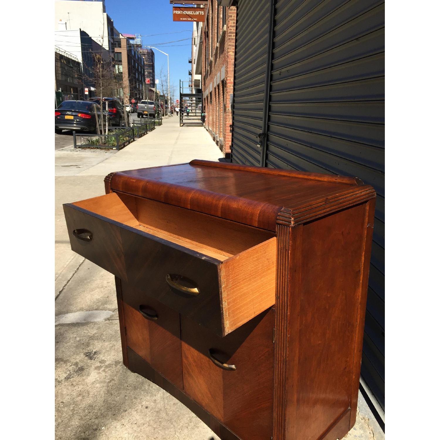 1920's Art Deco Waterfall w/ Drawer & Shelves AptDeco