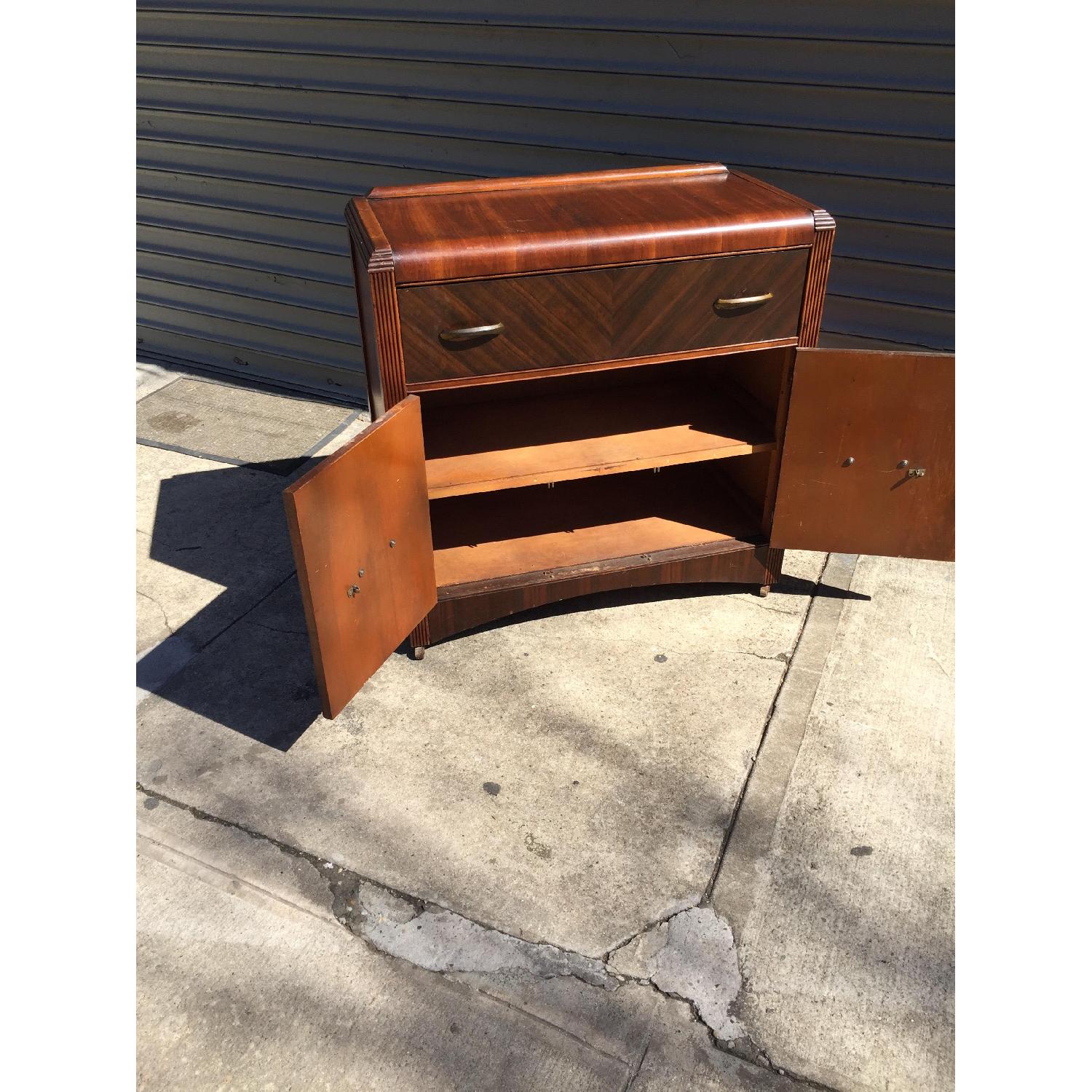 1920's Art Deco Waterfall w/ Drawer & Shelves AptDeco