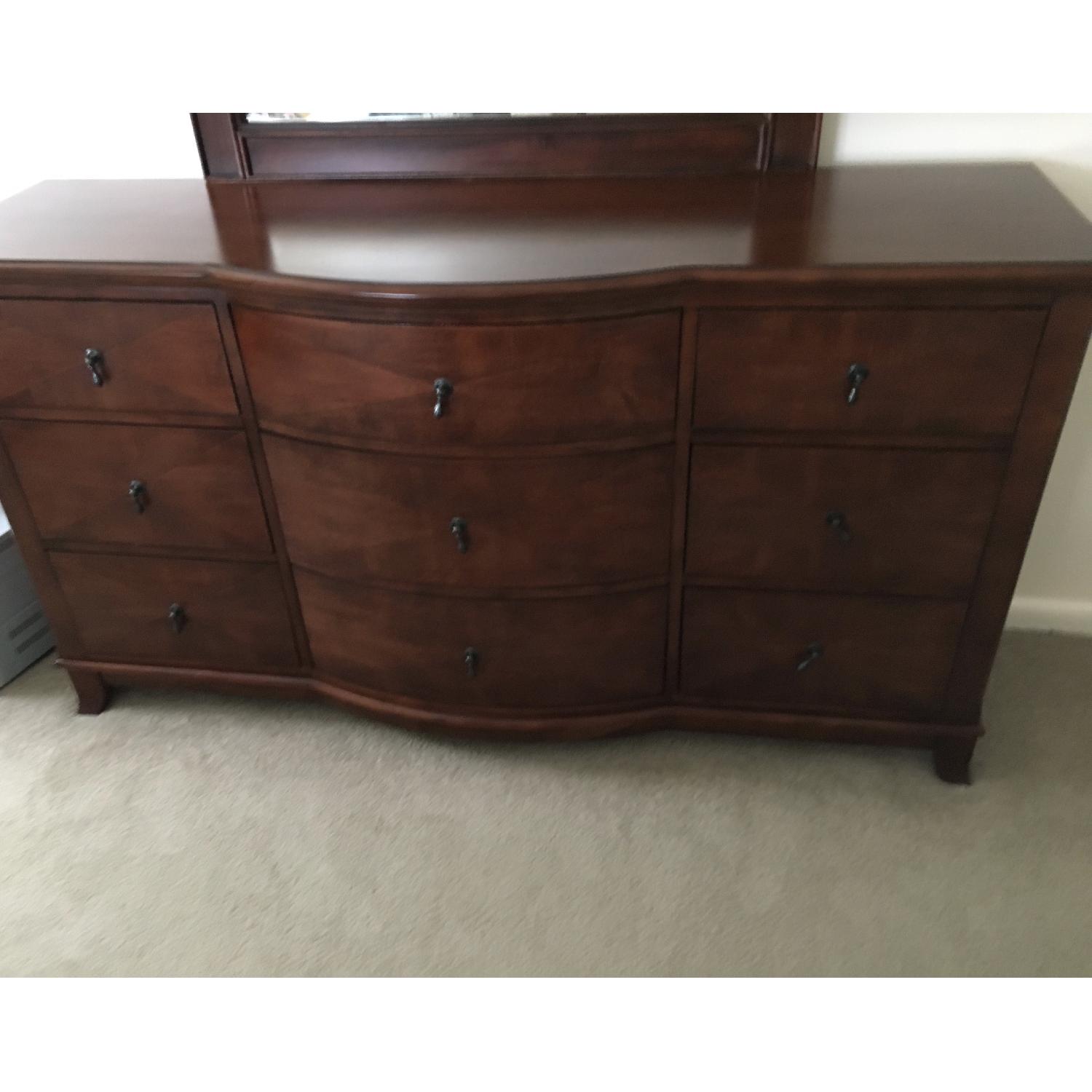 Raymour & Flanigan 9 Drawer Dresser w/ Mirror - image-2