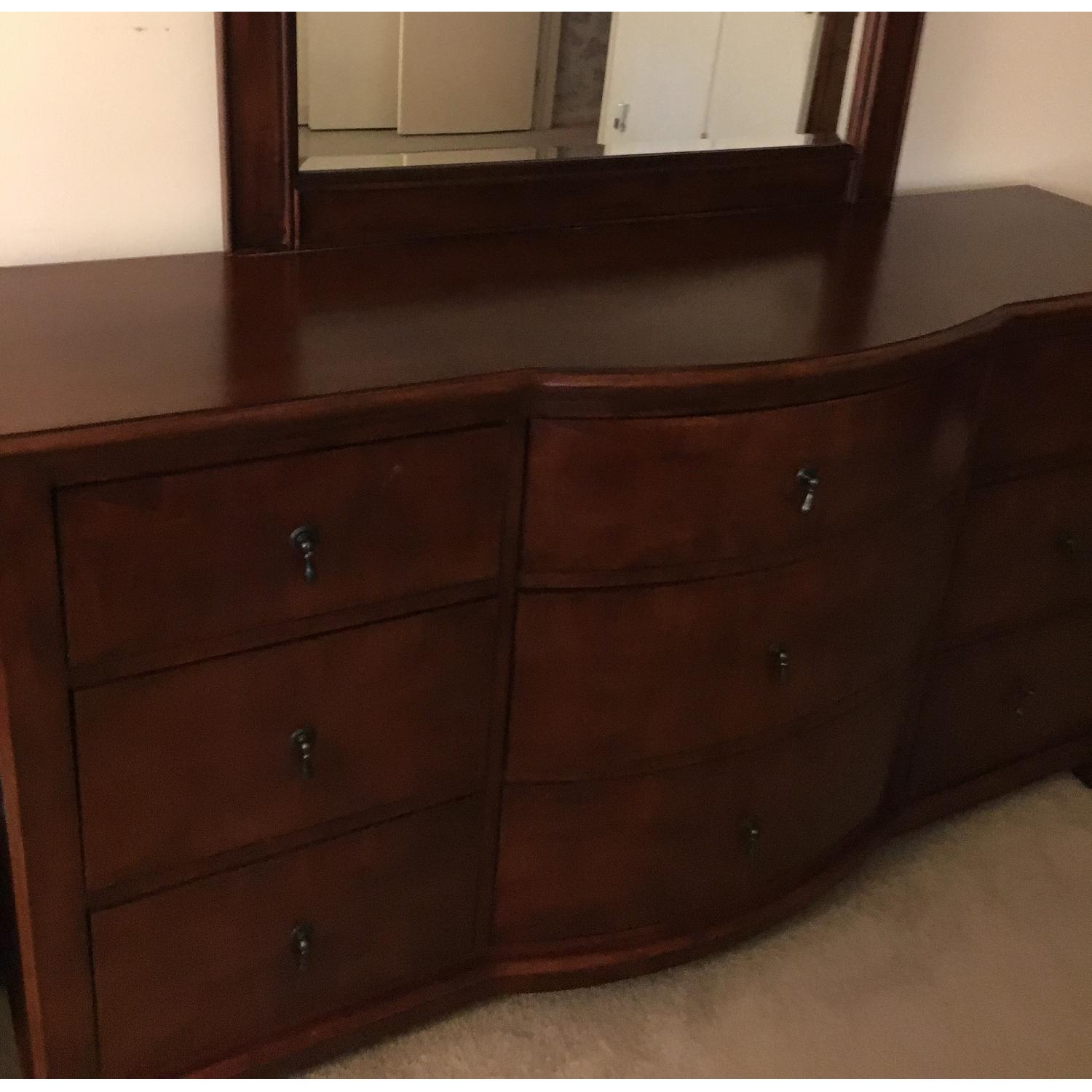 Raymour & Flanigan 9 Drawer Dresser w/ Mirror - image-3