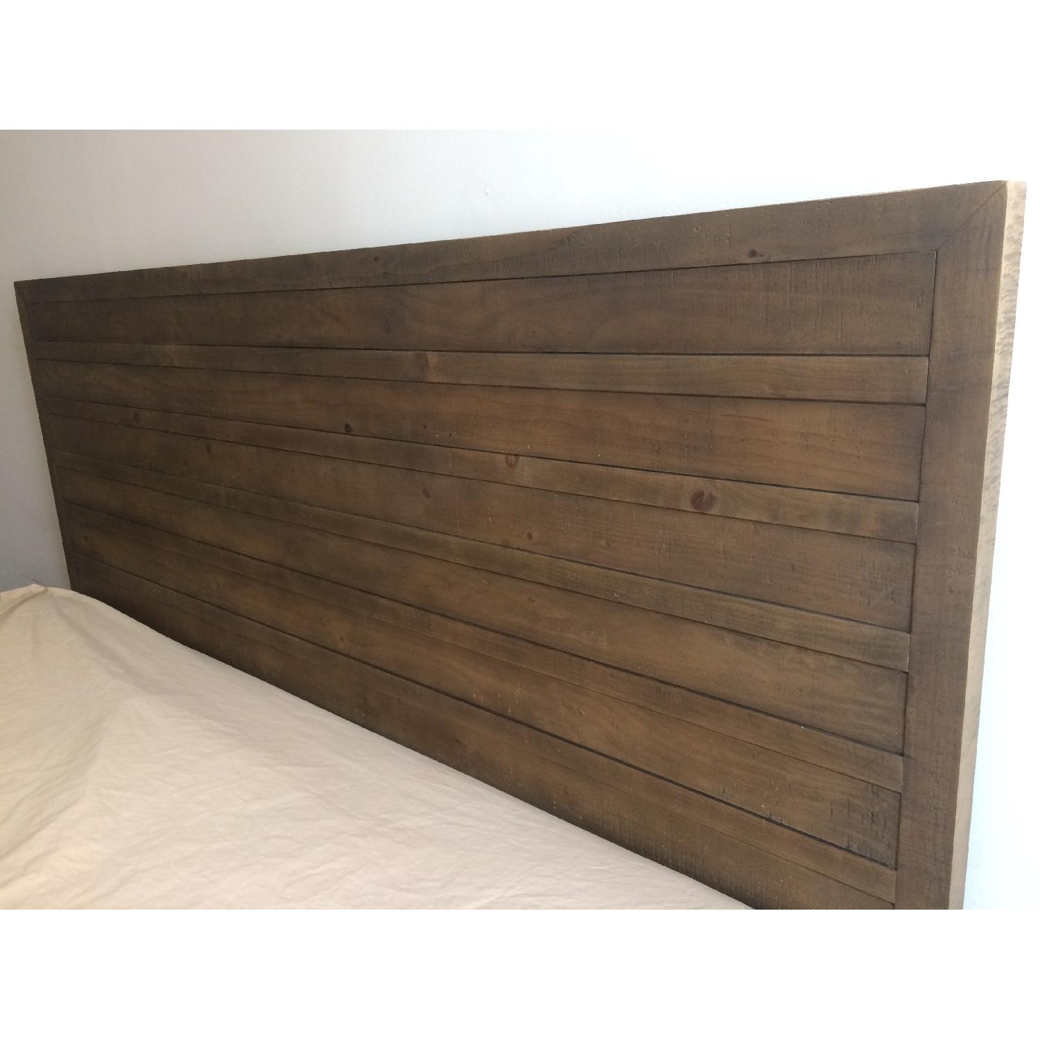 Restoration Hardware Printmaker's Antique Pine King Storage Bed Frame - image-4