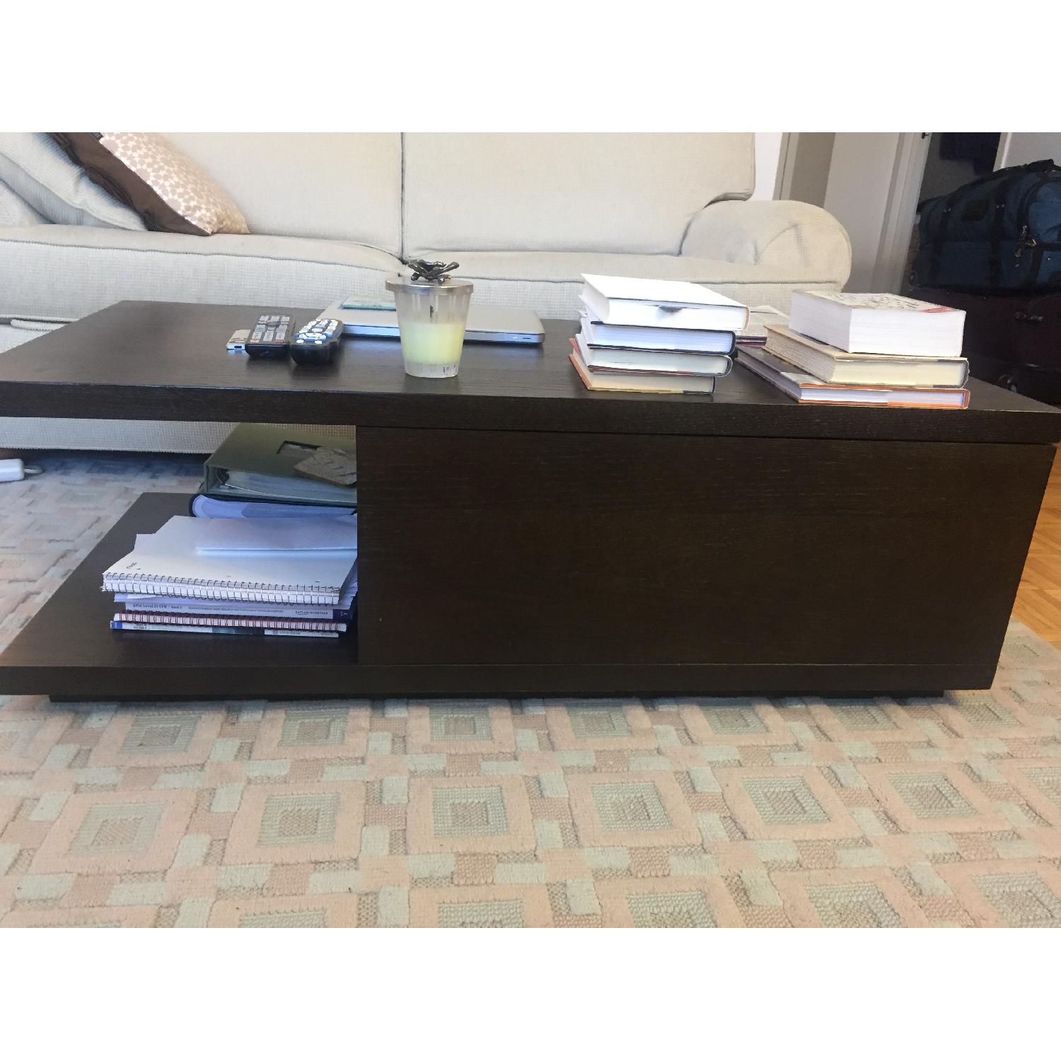 West Elm Sliding Top Coffee Table w/ Storage AptDeco