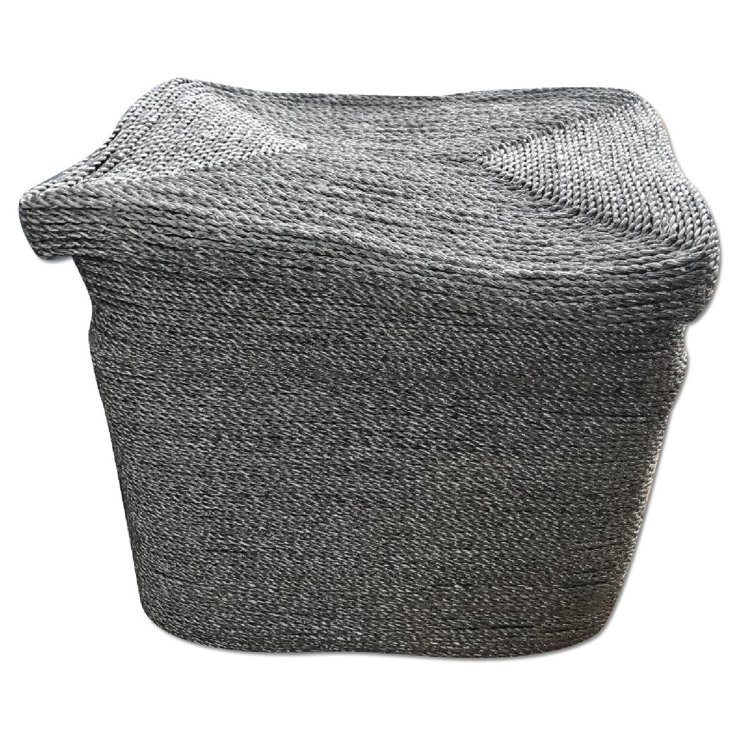 West Elm Metallic Woven Oversized Baskets w/ Silver Plastic - image-6